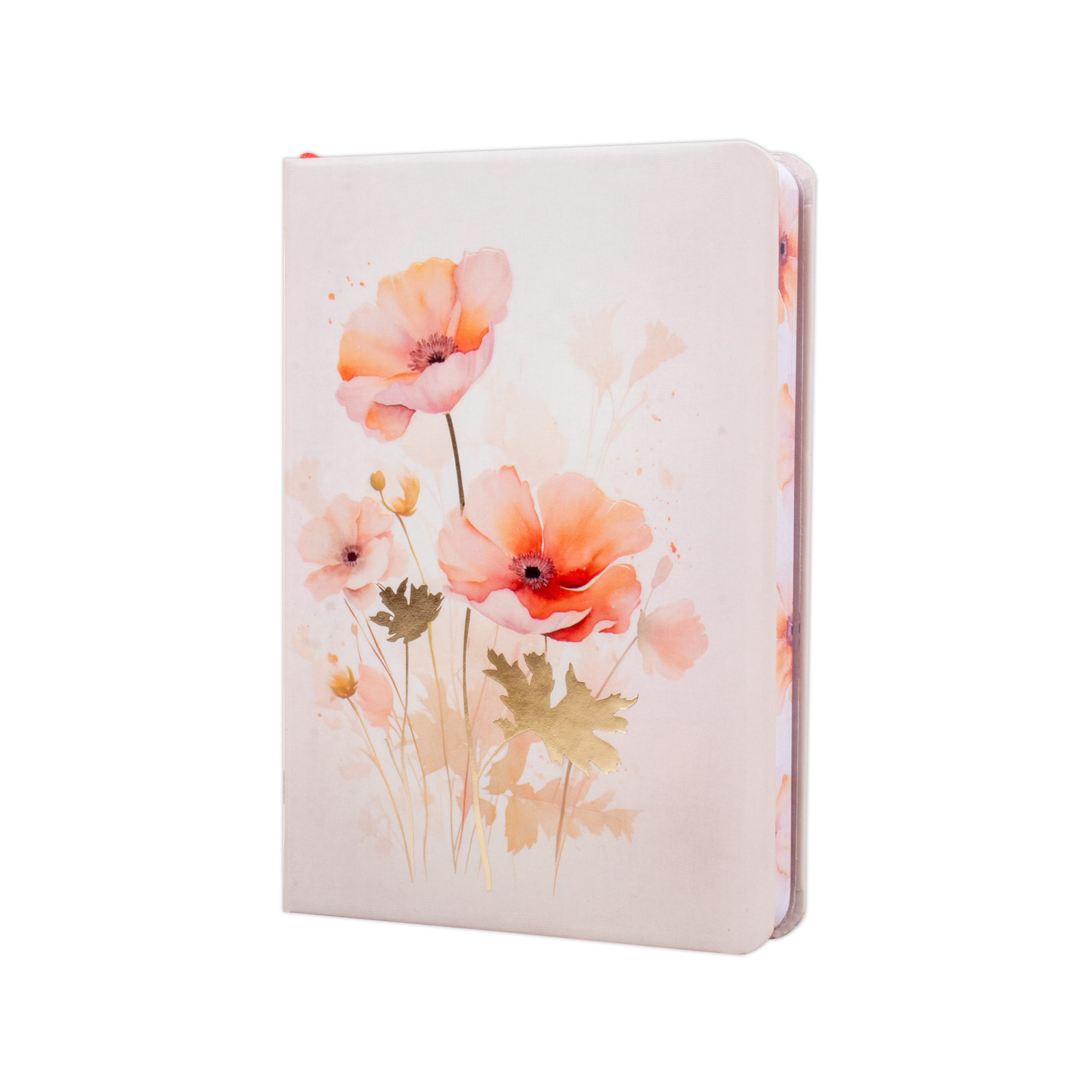 Hardbound Ruled Notebook Wildflower Edge Printed With Elastic Band A6 192pages 100gsm