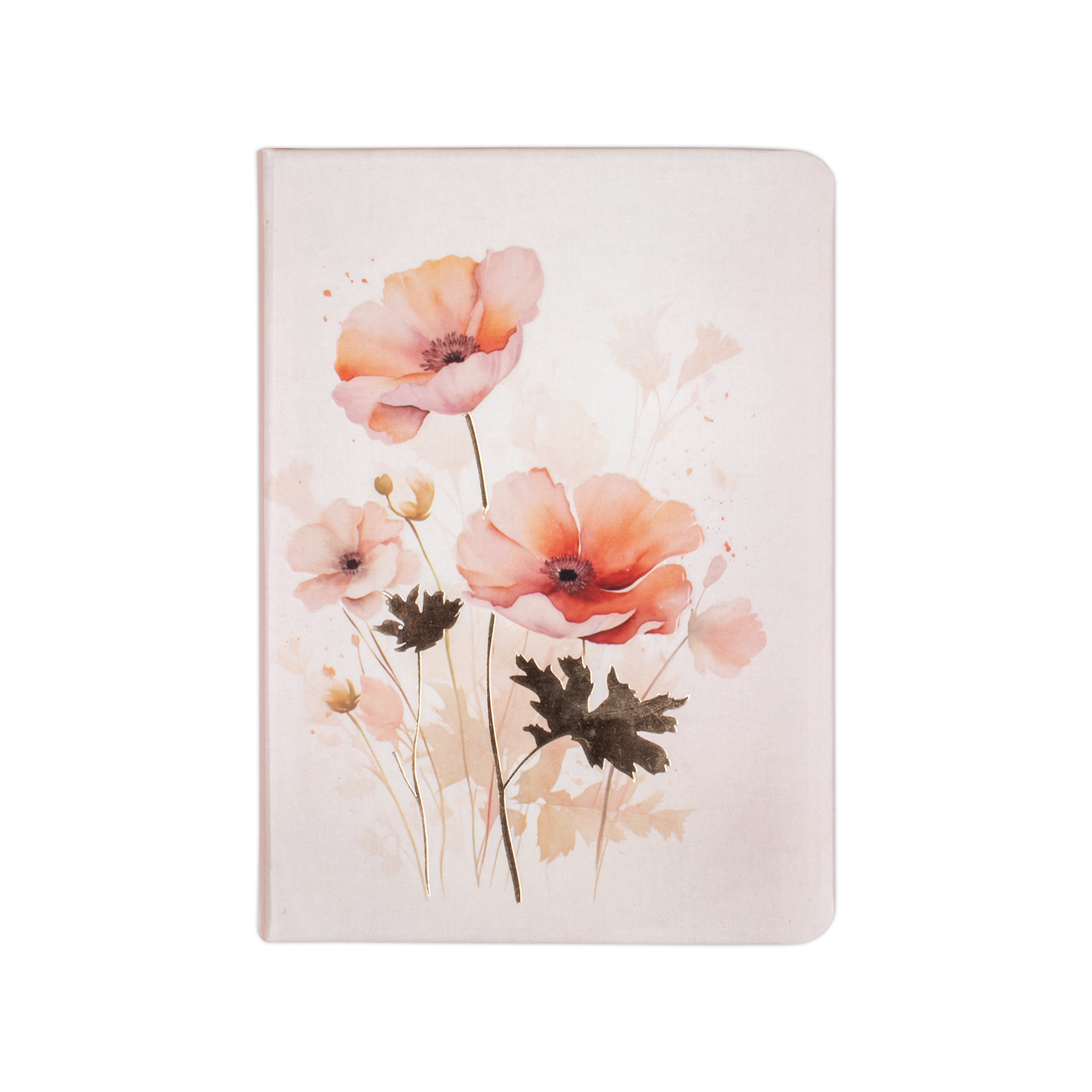 Hardbound Ruled Notebook Wildflower Edge Printed With Elastic Band A6 192pages 100gsm
