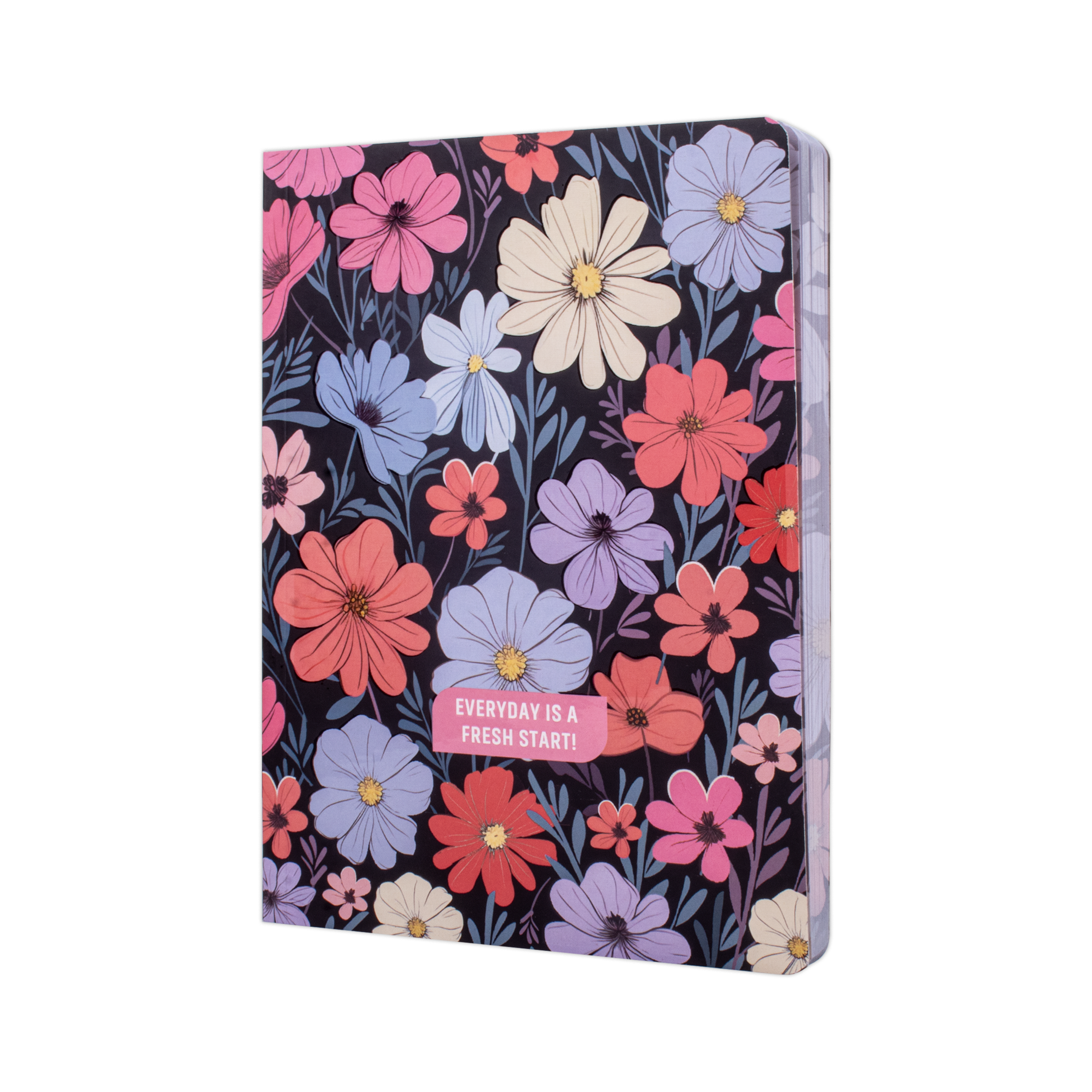 Softbound Ruled Notebook Flower Edge Printed A5 128pages 100gsm