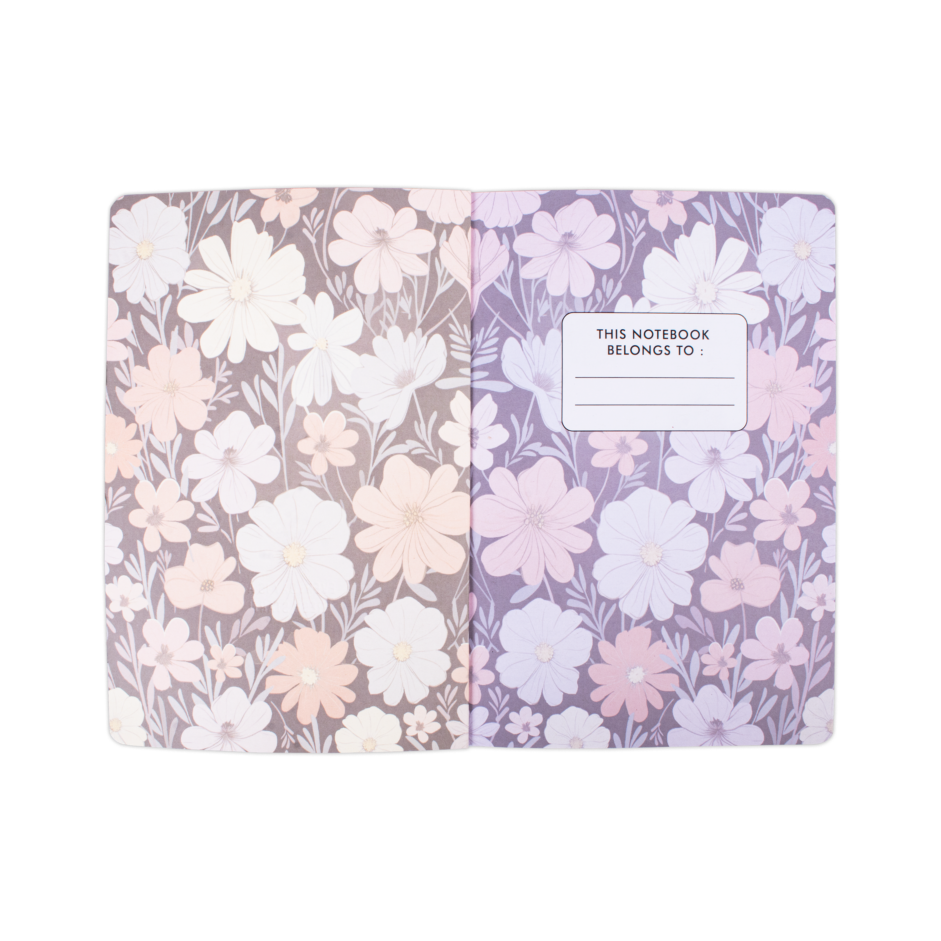 Softbound Ruled Notebook Flower Edge Printed A5 128pages 100gsm