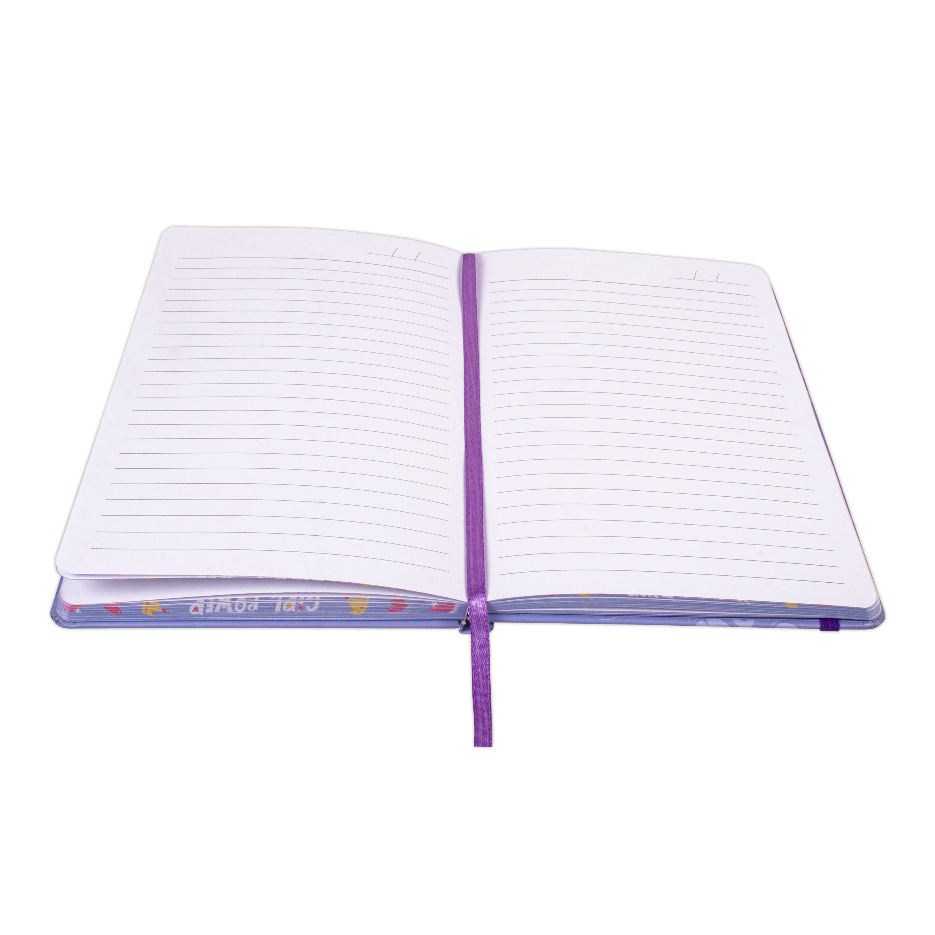 Hardbound Ruled Notebook Girl Power Edge Printed With Elastic Band 140mm X 210mm 192pages 100gsm
