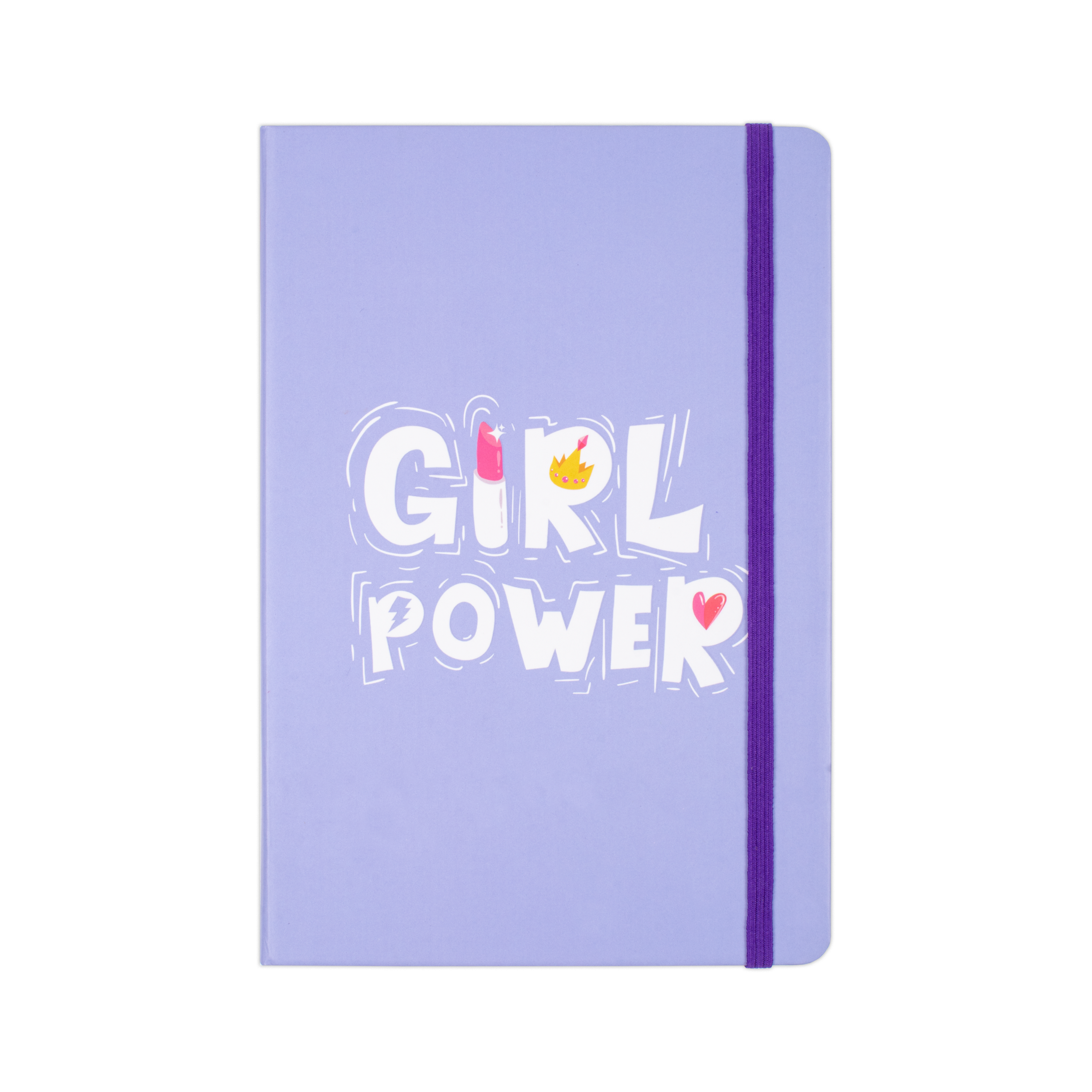 Hardbound Ruled Notebook Girl Power Edge Printed With Elastic Band 140mm X 210mm 192pages 100gsm
