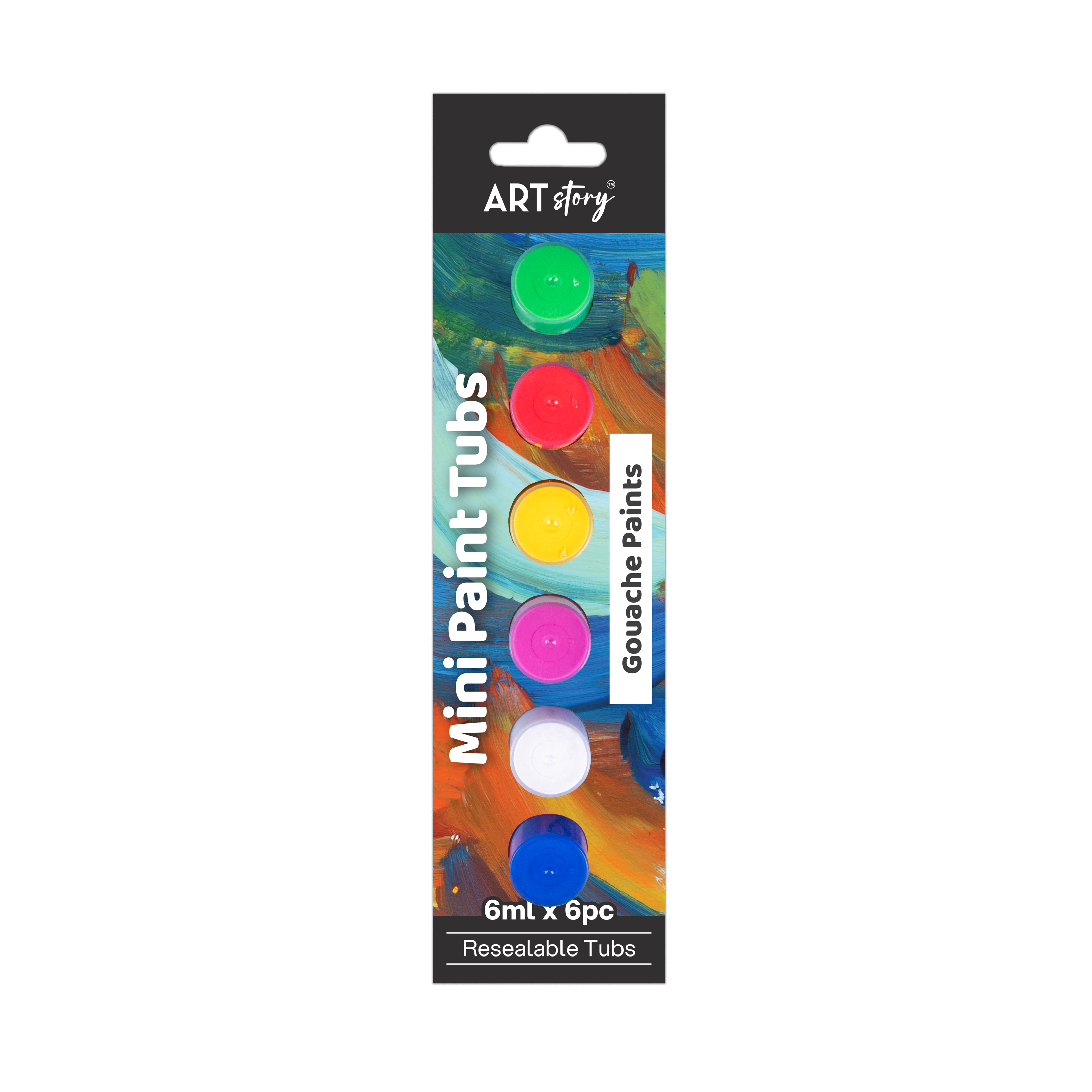 Mini Paint Tubs Gouache Paint Bright 6ml x 6 shades