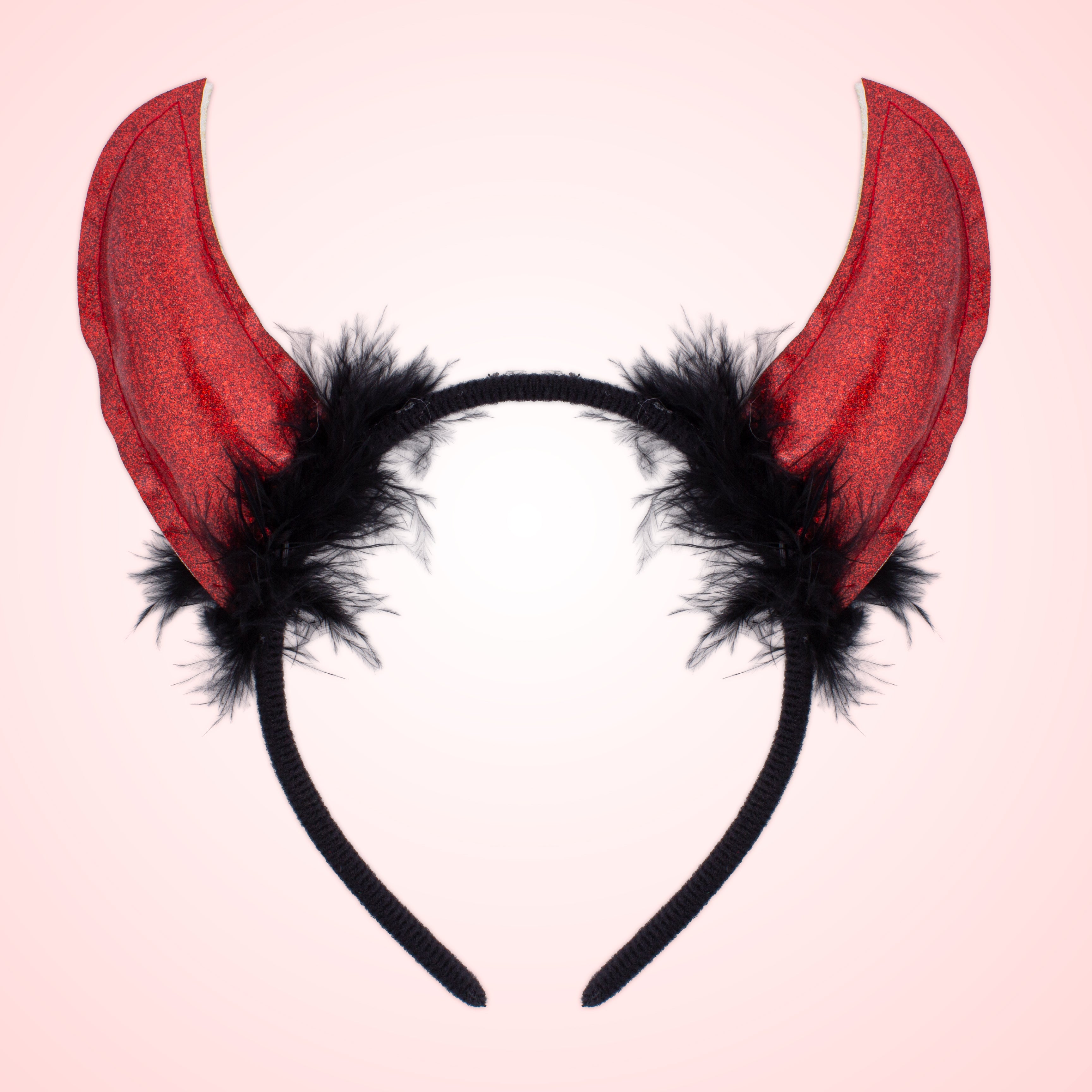 Halloween Devil Horn Hair band Bloody Red 1pc