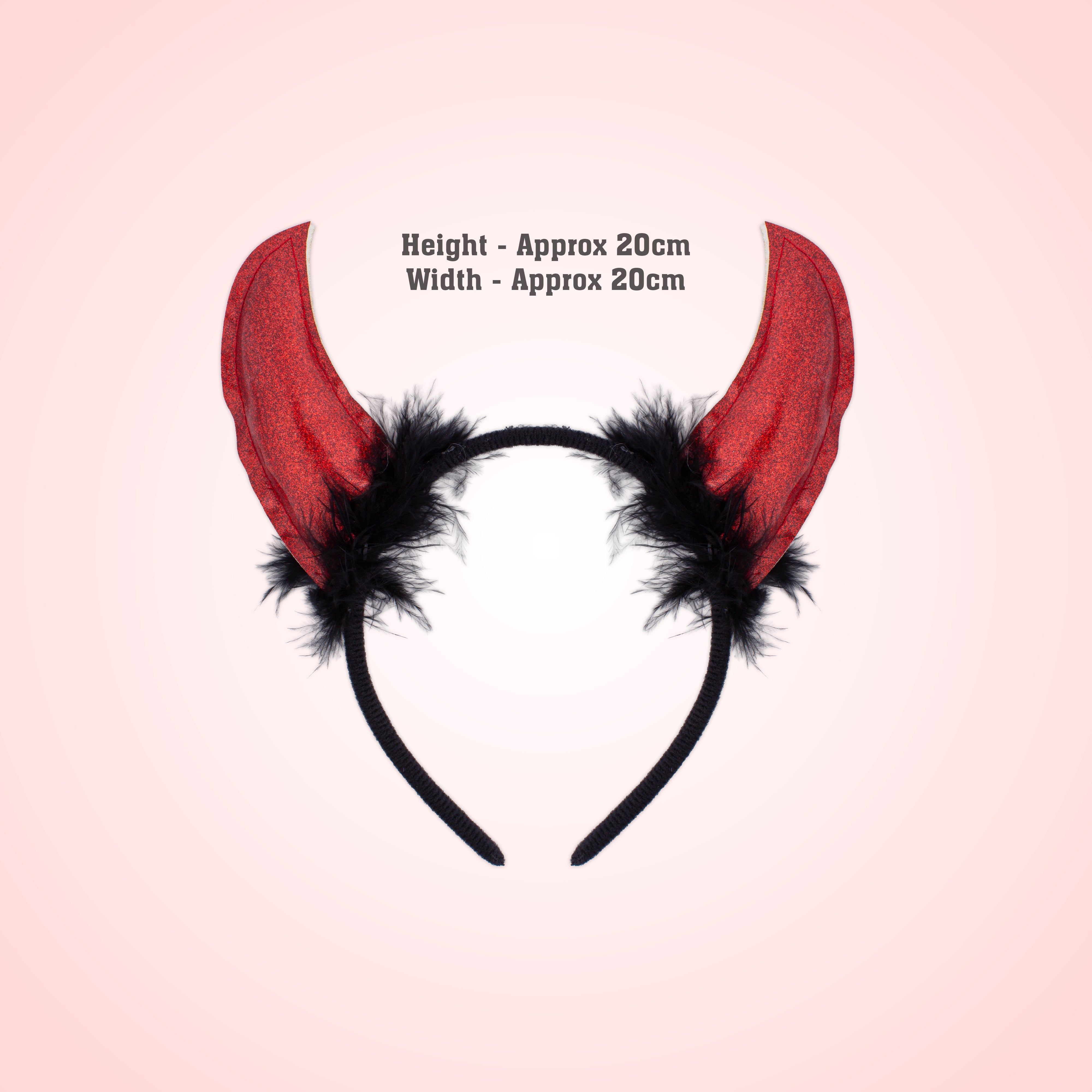 Halloween Devil Horn Hair band Bloody Red 1pc