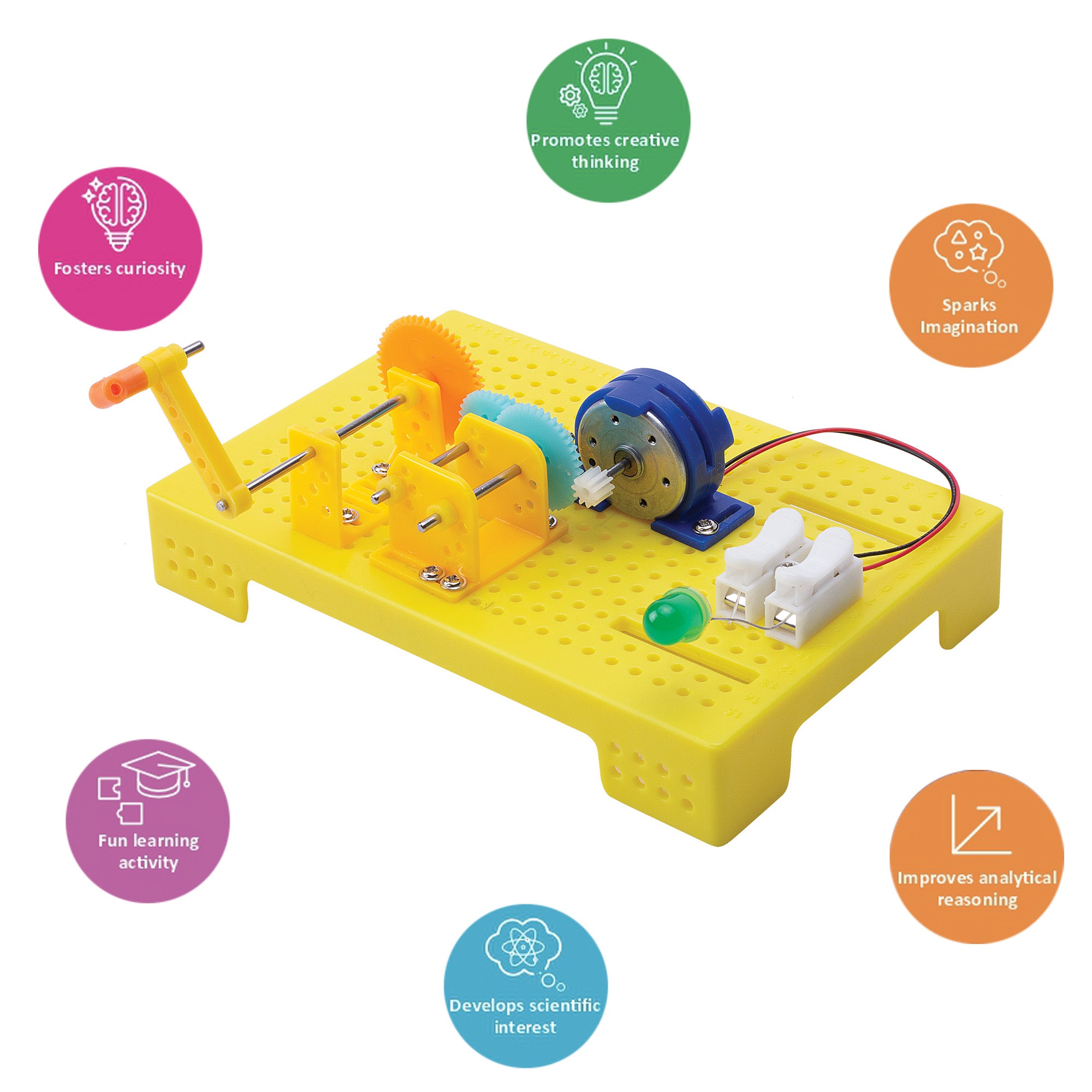 DIY Stem Learning Kit Build Your Own Hand Dynamo Power Generator 1 BOX