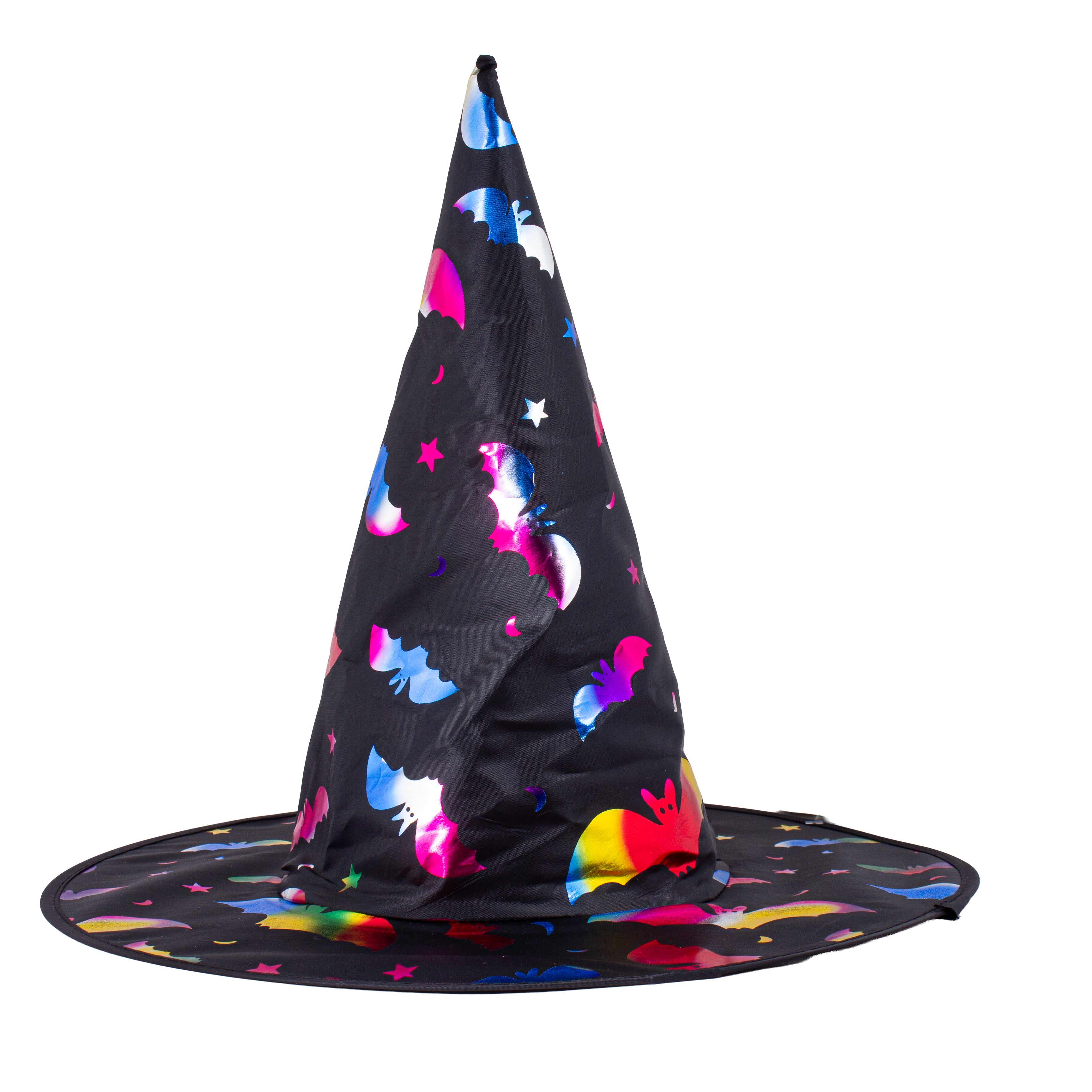 Glow-in-the-dark Witch Hat Sparkly Bats 1pc