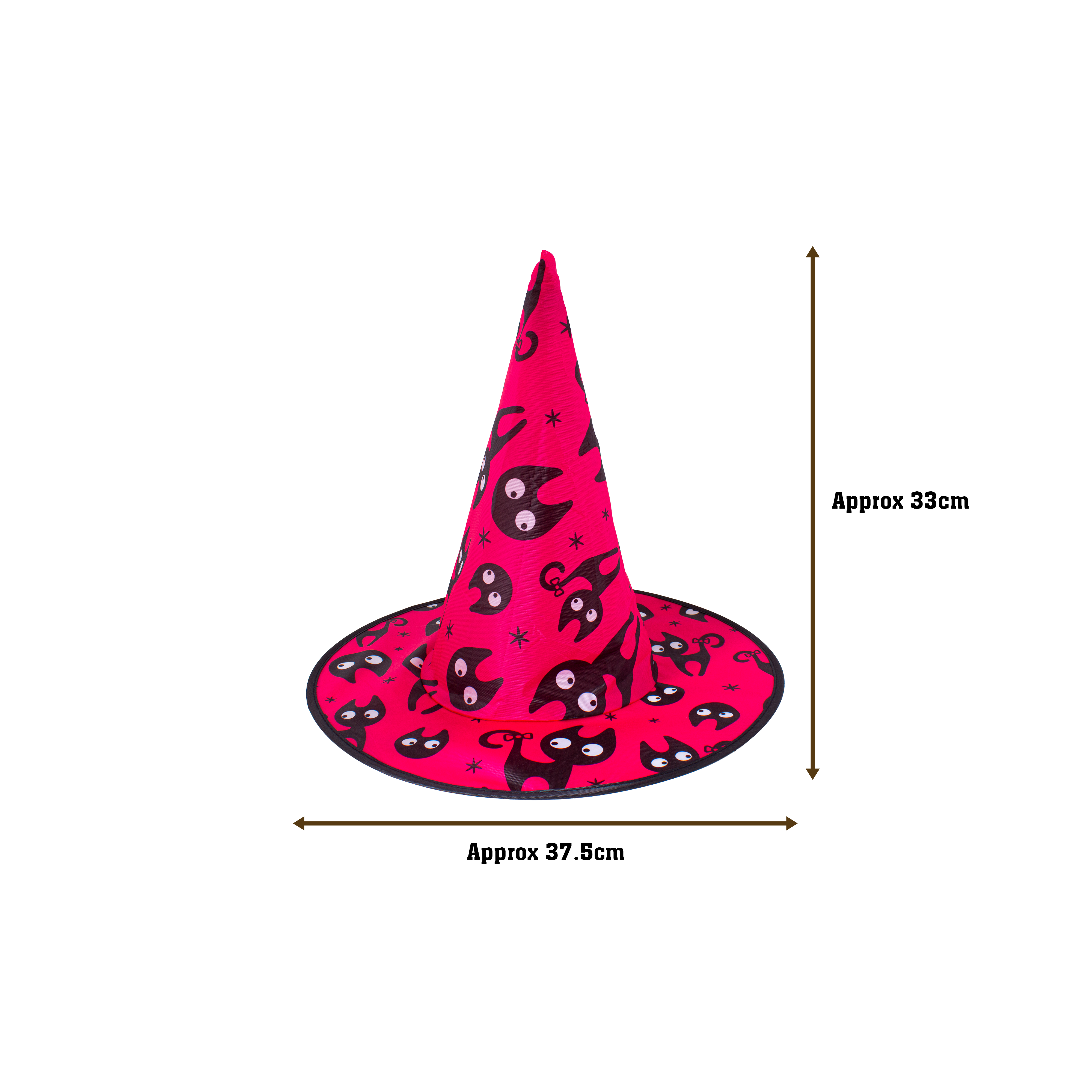 Witch Hat Spooky cat Pink 1pc