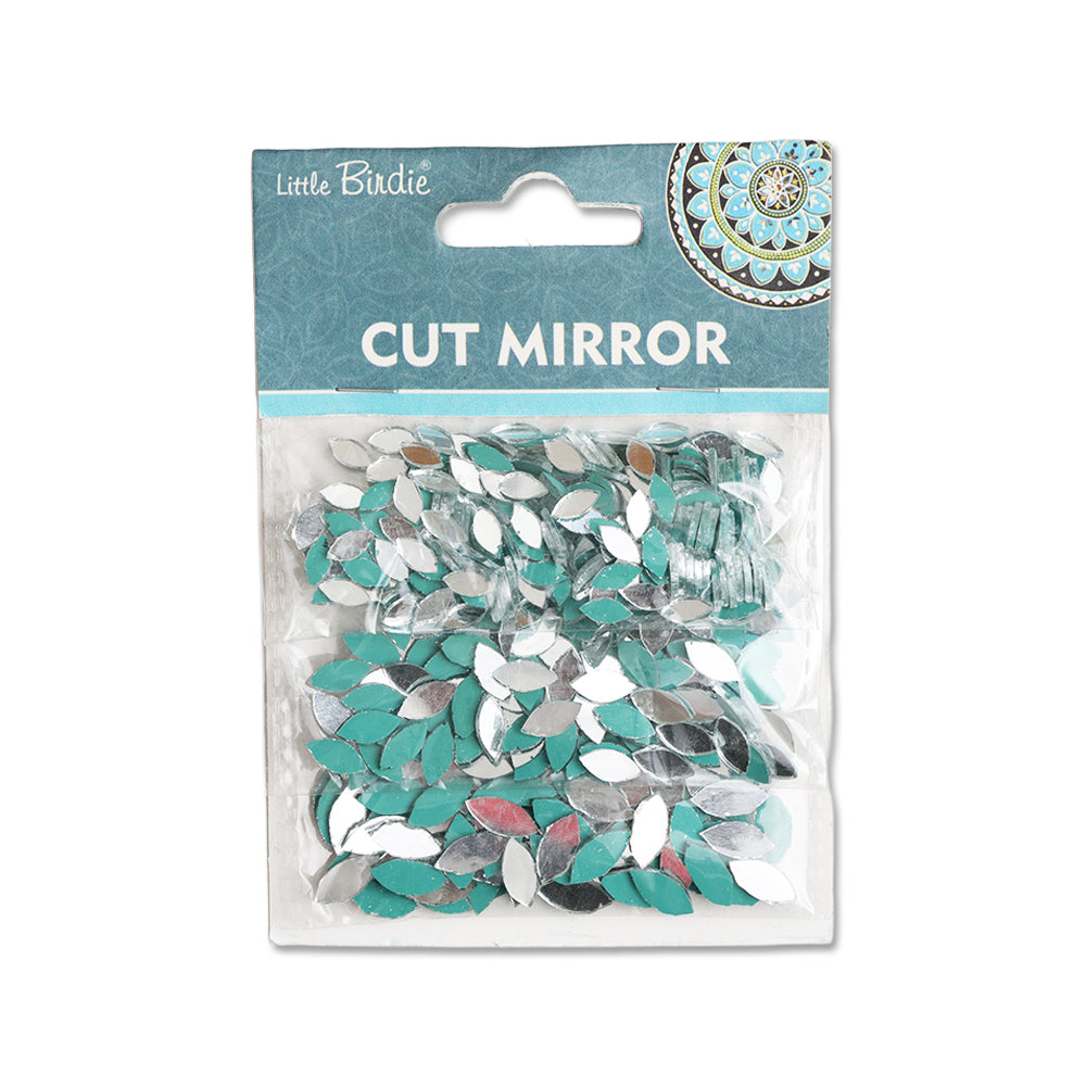 Cut Mirror Leaf 8/10/12Mm Each 15Gm X 3 Size Layer Pack