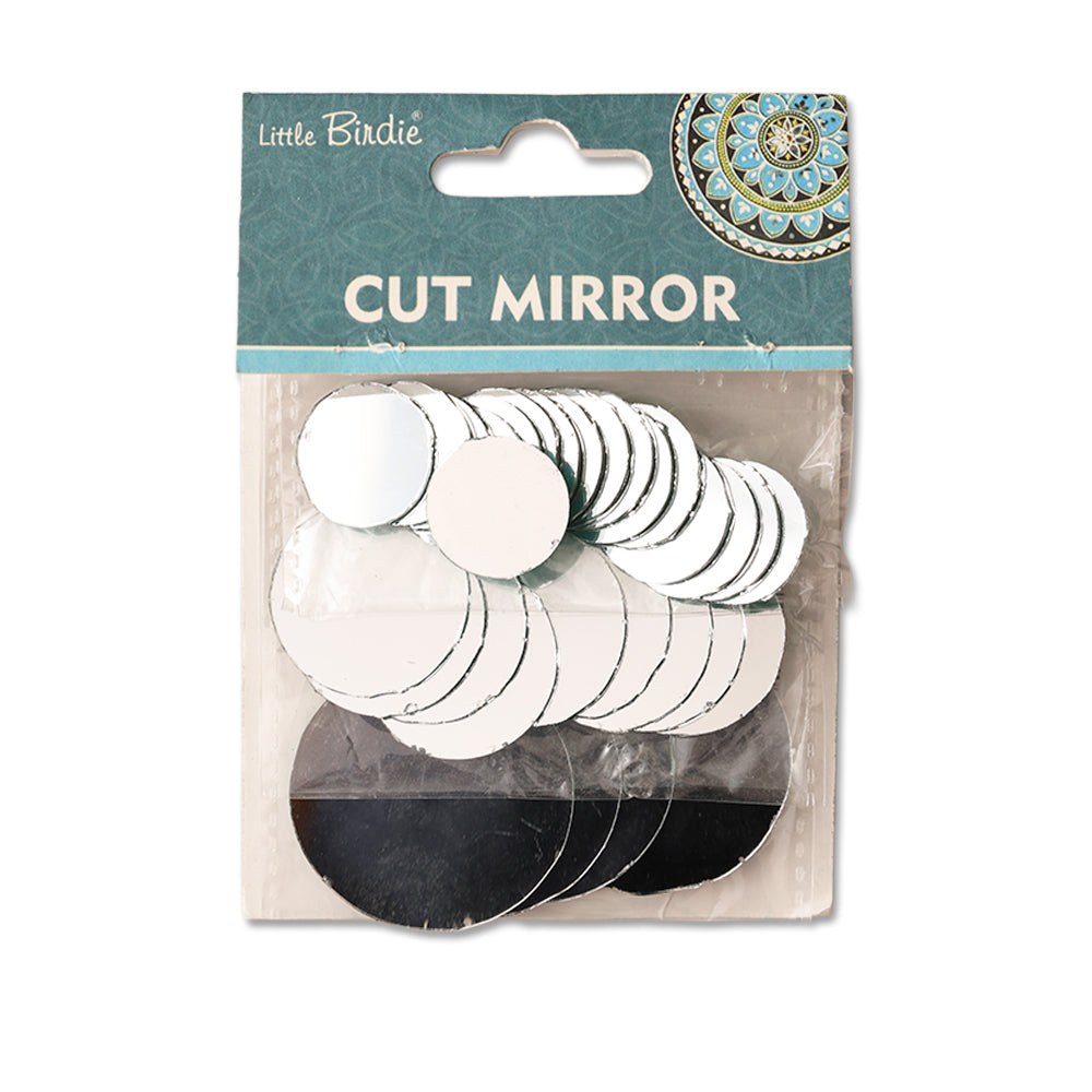 Cut Mirror Round 20/28/40Mm Each 15Gm X 3 Size Layer Pack