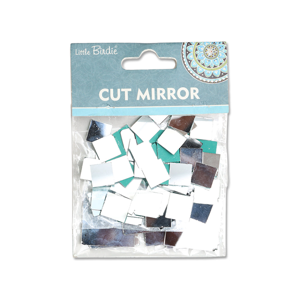 Cut Mirror Square 12/14/30Mm Each 15Gm X 3 Size Layer Pack