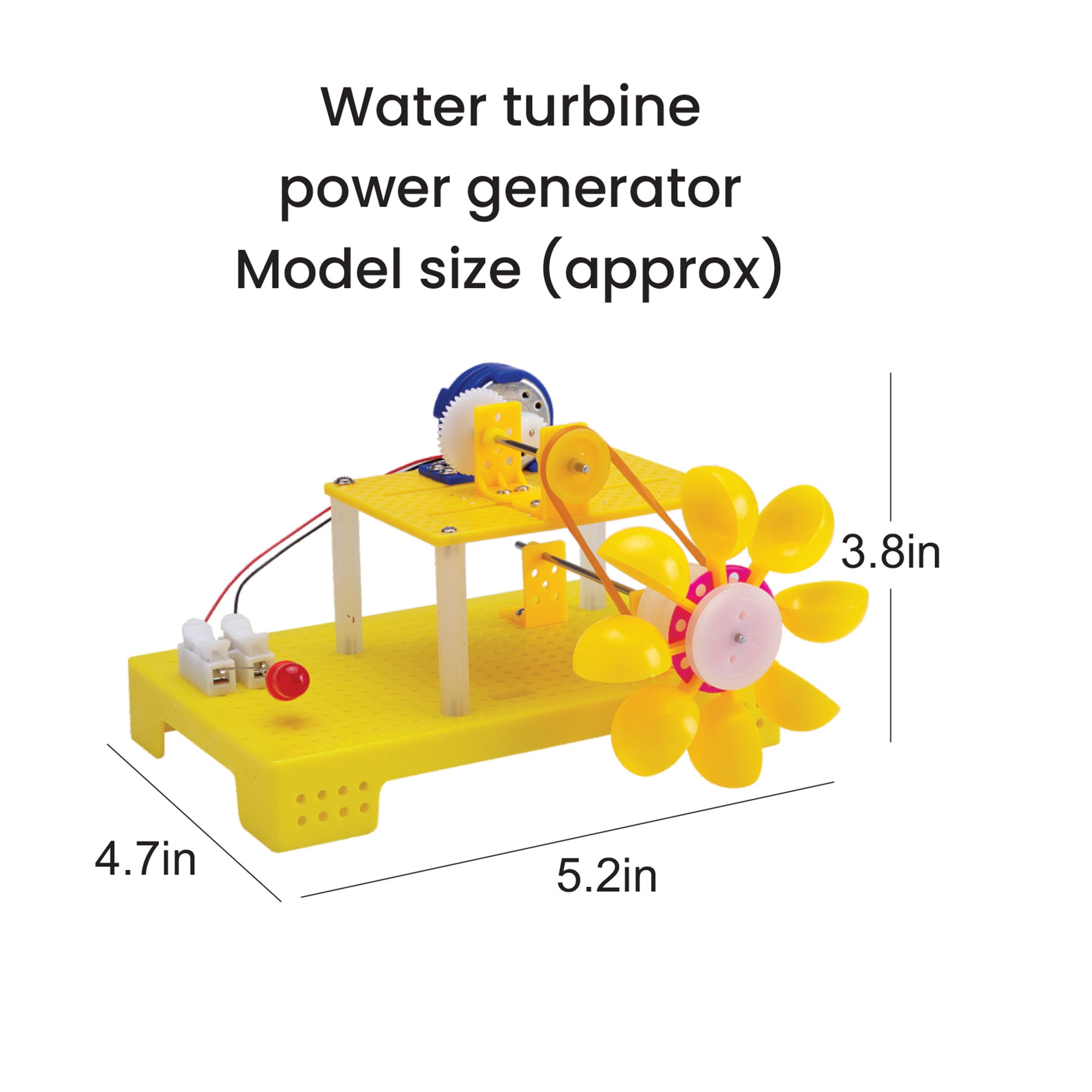 DIY STEM Learning Kit Build Your Own Water Turbine Power Generator 1 BOX