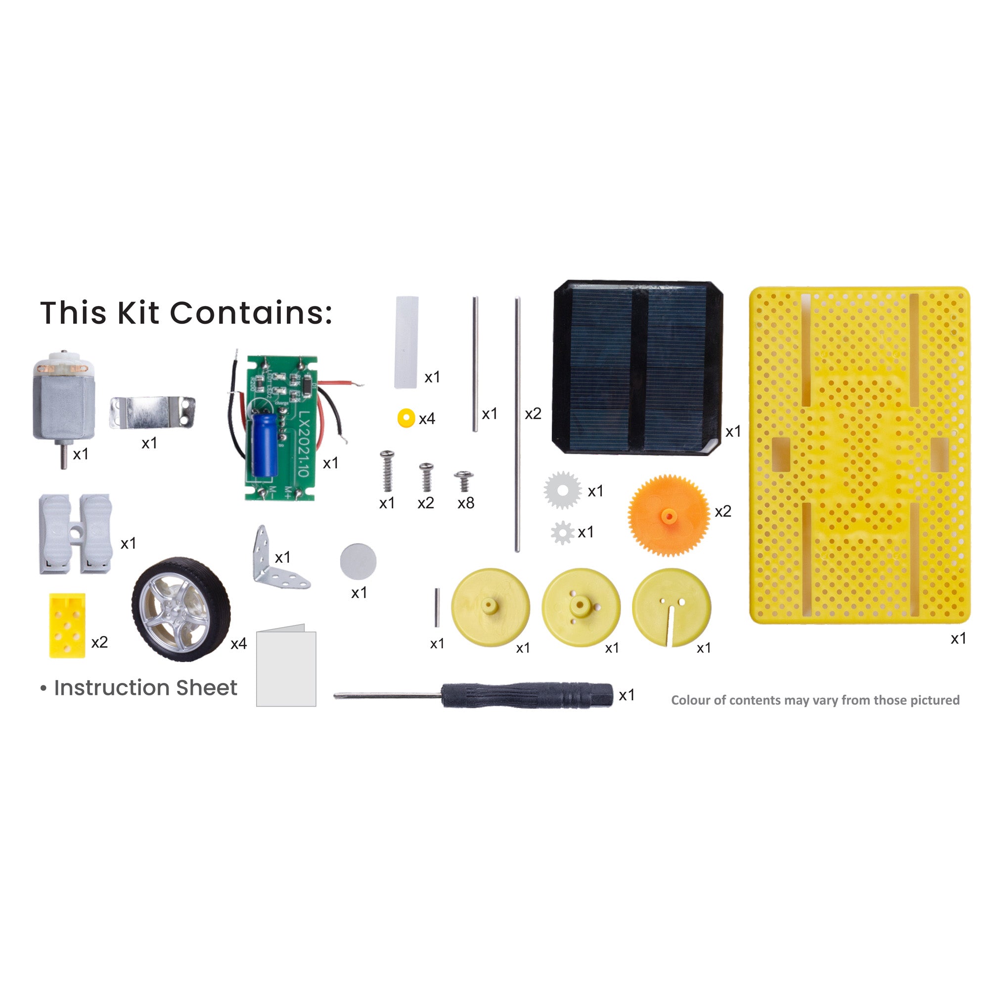 DIY STEM Learning Kit Build Your Own Solar Charging Vehicle 1 BOX