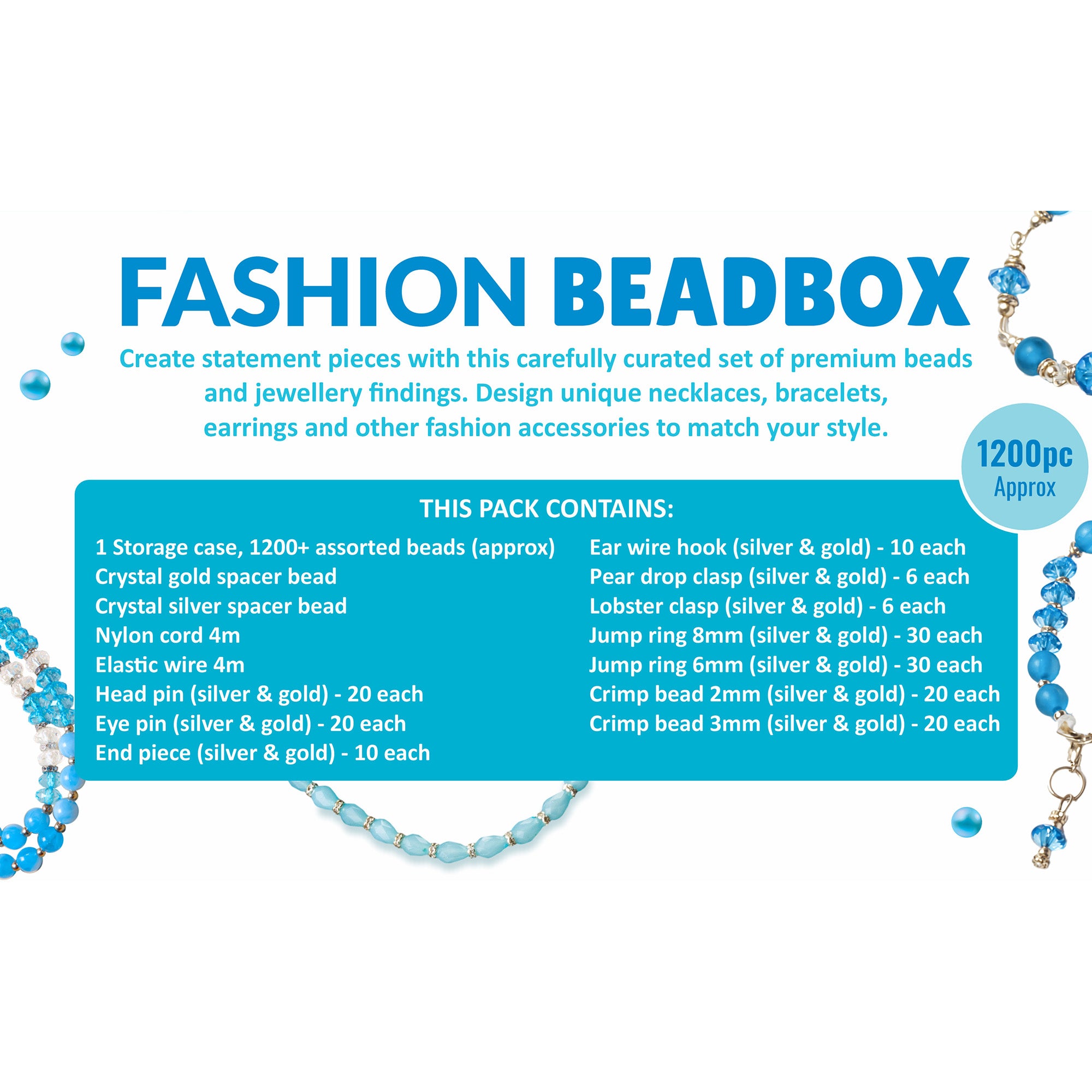 DIY Jewellery Artistry Kit Aqua Vibe 16 Cavity 1 Box