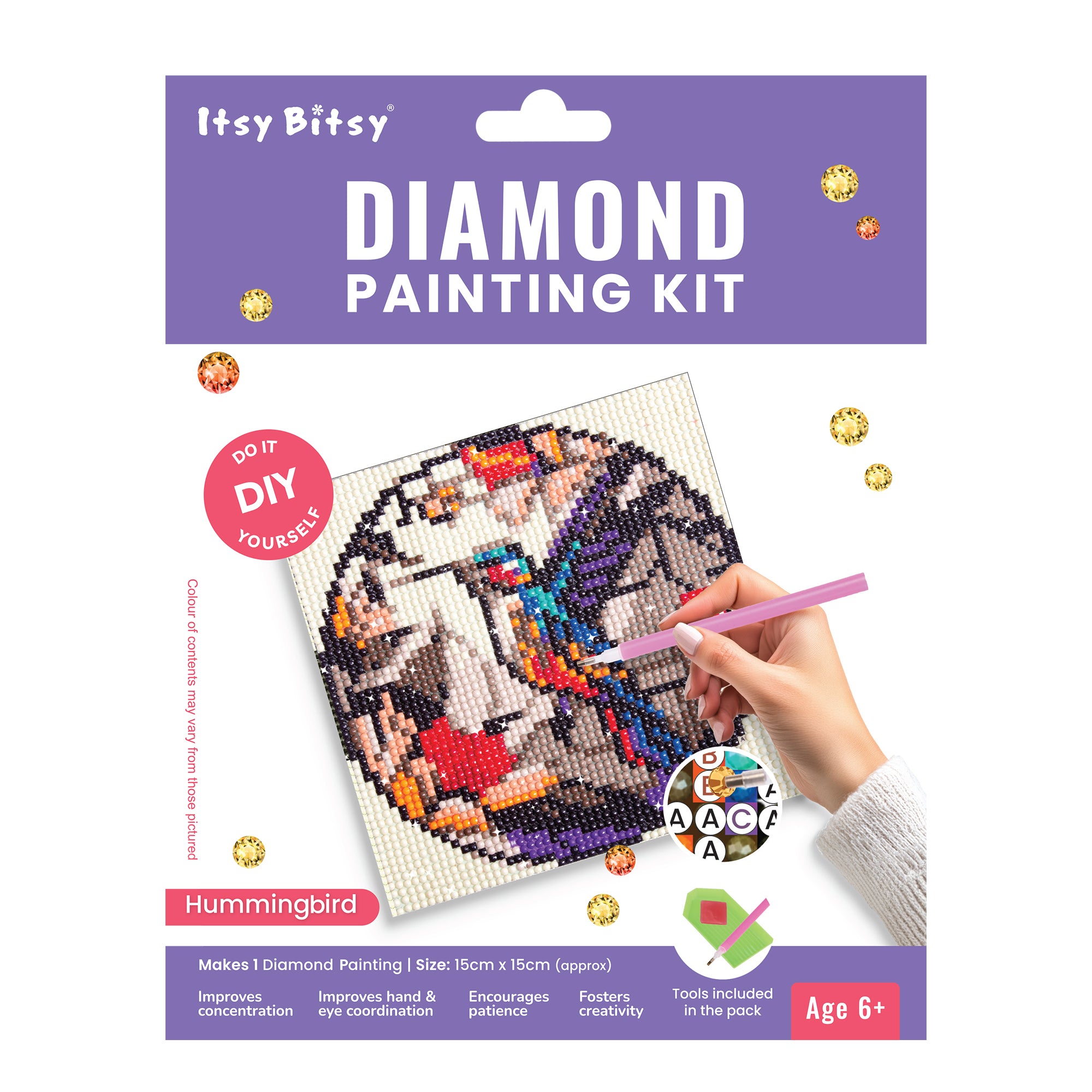 5D Diamond Painting Kit Parrot 15 X 15cm 1pc