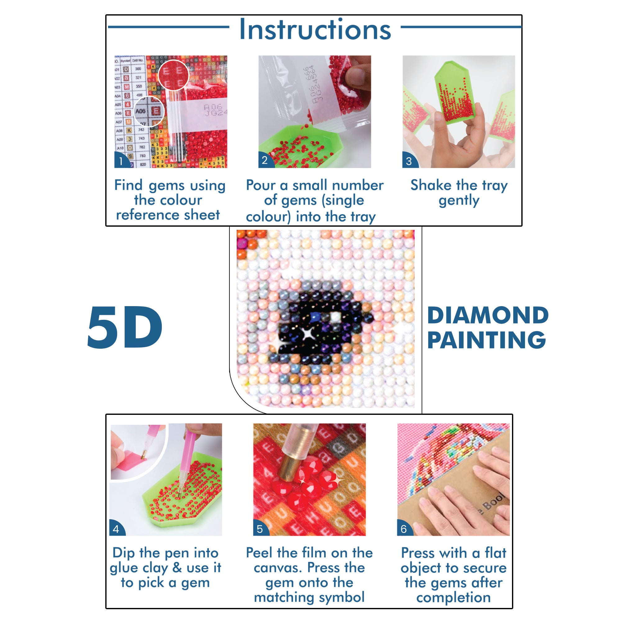 5D Diamond Painting Kit Sparkle Unicorn Yellow 40 X 50 cm 1pc Acetate Box