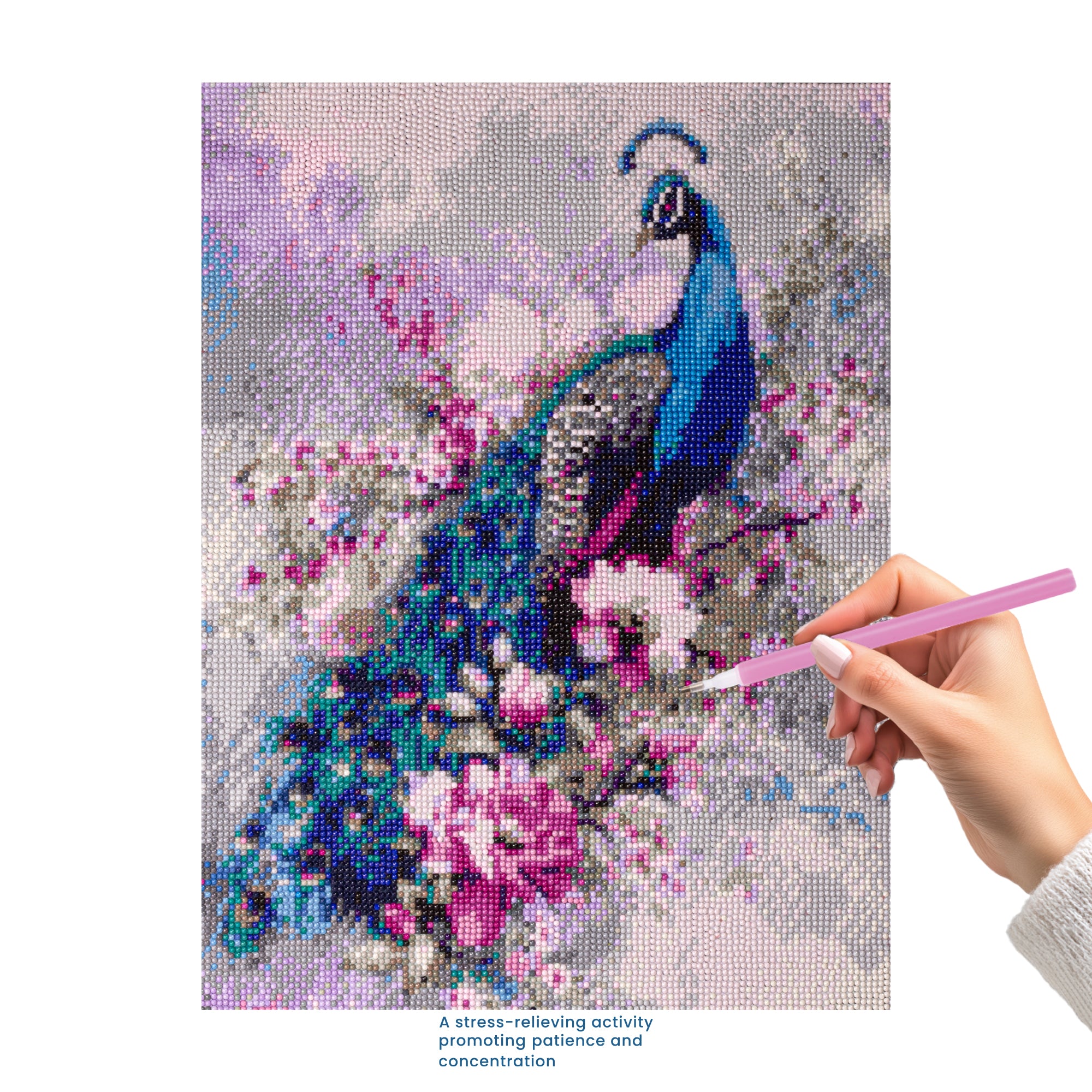 5D Diamond Painting Kit Peacock Grace 40 X 50 cm 1pc Acetate Box