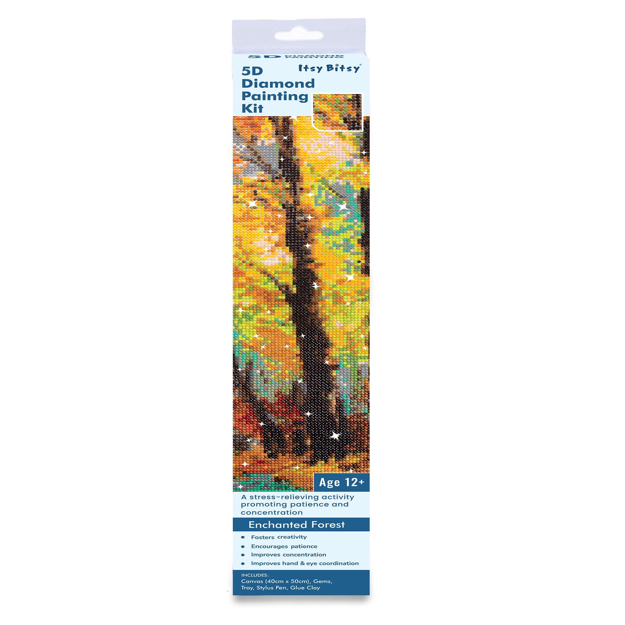 5D Diamond Painting Kit Enchanted Forest 40 X 50 cm 1pc Acetate Box