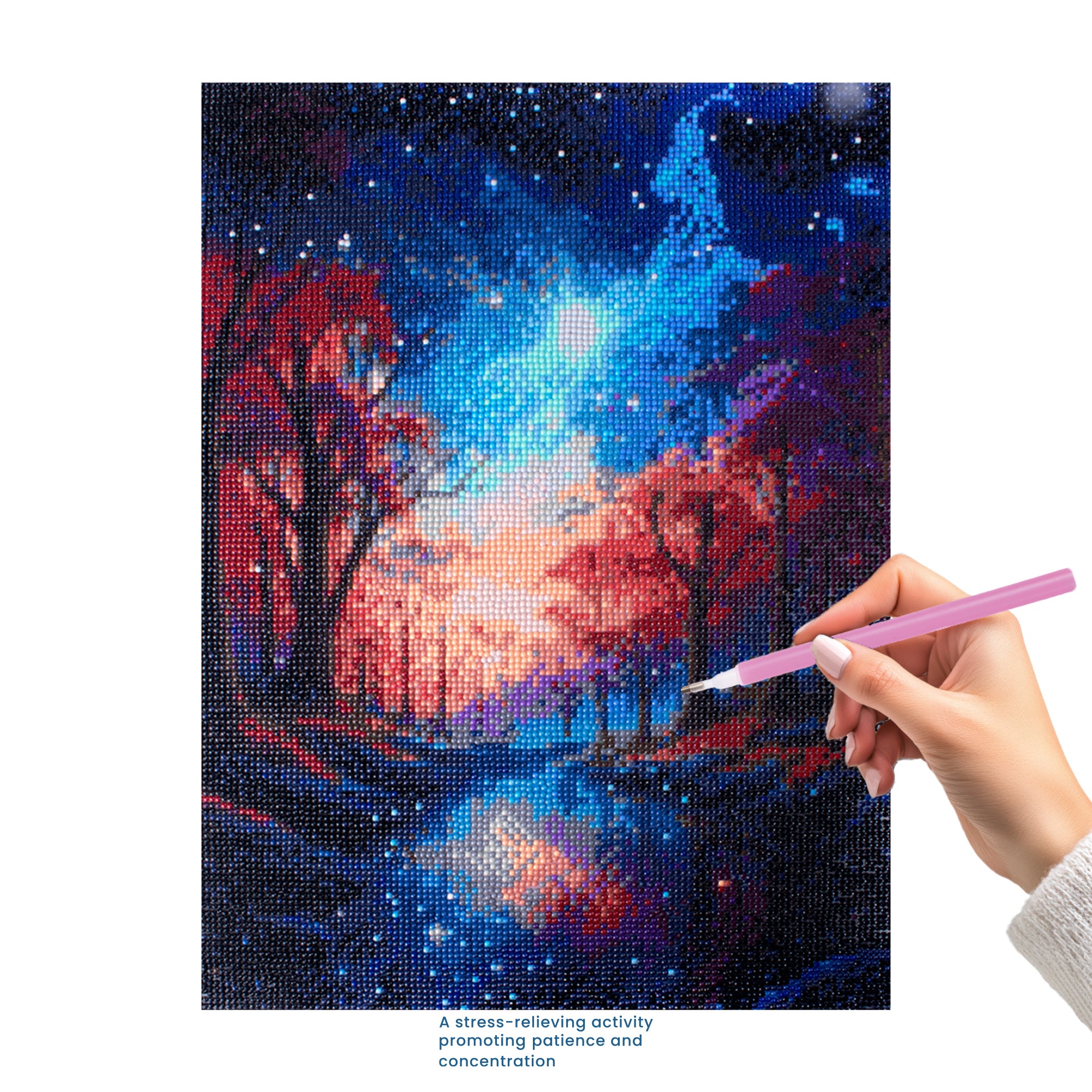 5D Diamond Painting Kit Starry Sky 40 X 50 cm 1pc Acetate Box