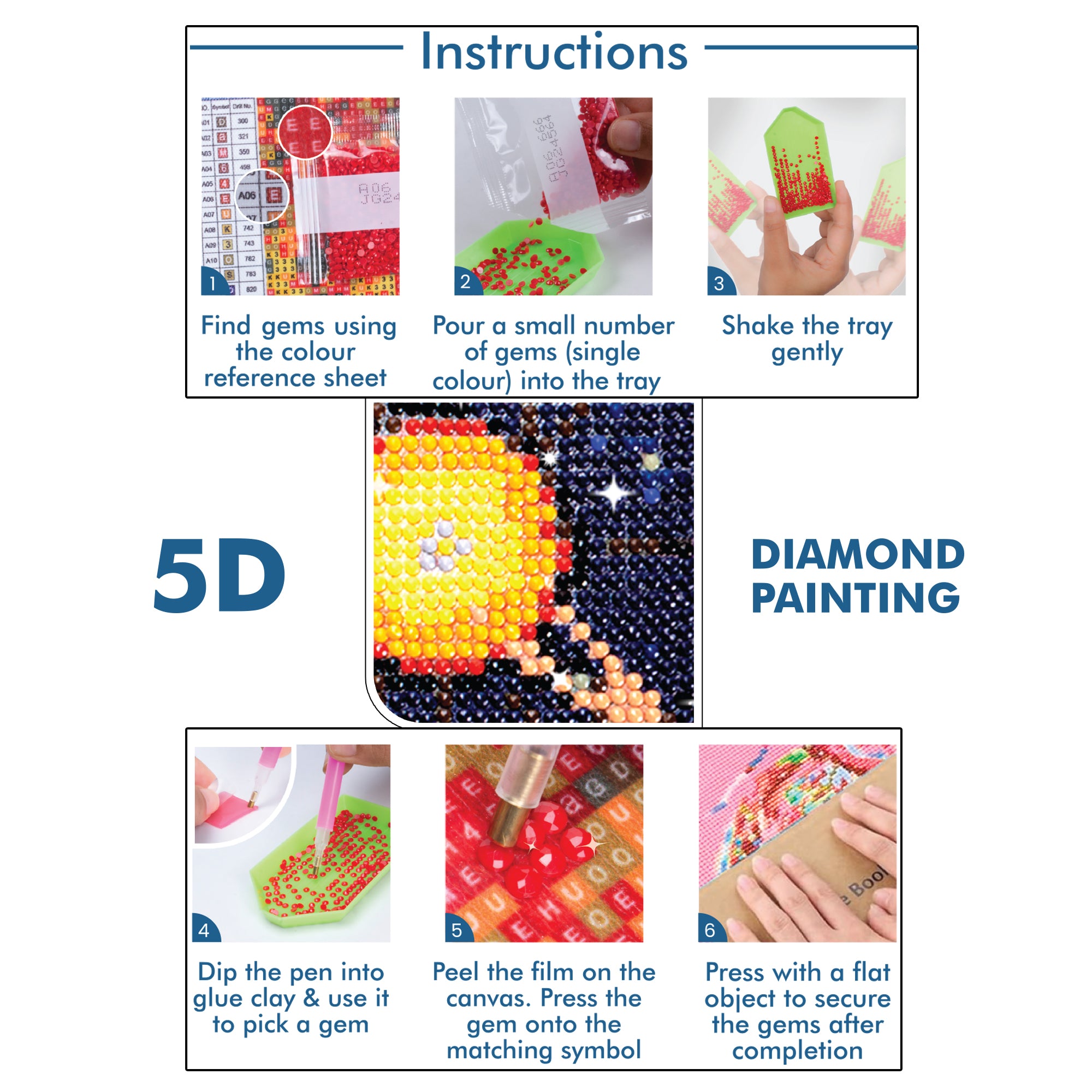 5D Diamond Painting Kit Mystic GalaX y 30 X 30cm 1pc Acetate Box