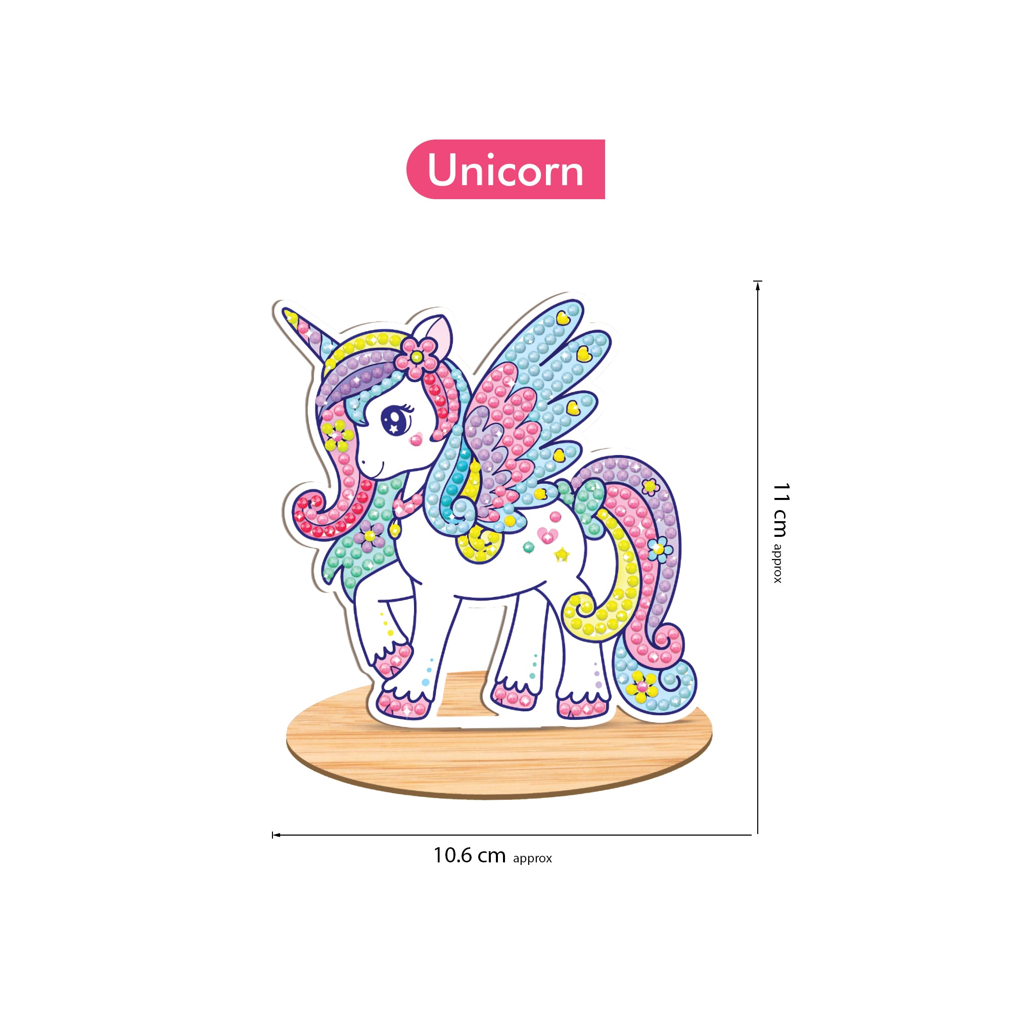 Diamond Painting Table Decor Unicorn 10.6 X 11cm 1pc Box