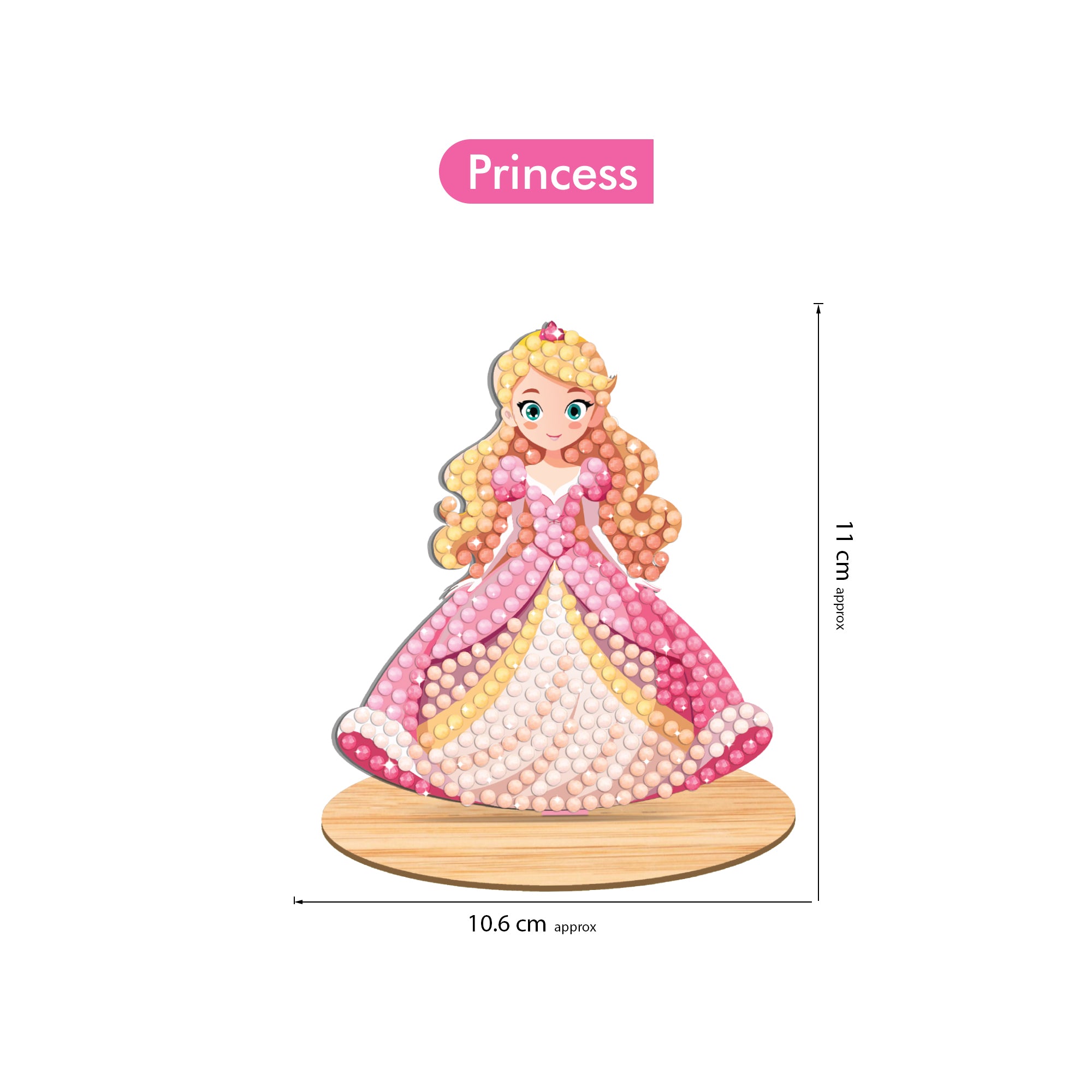 Diamond Painting Table Decor Princess 9.7 X 11cm 1pc Box