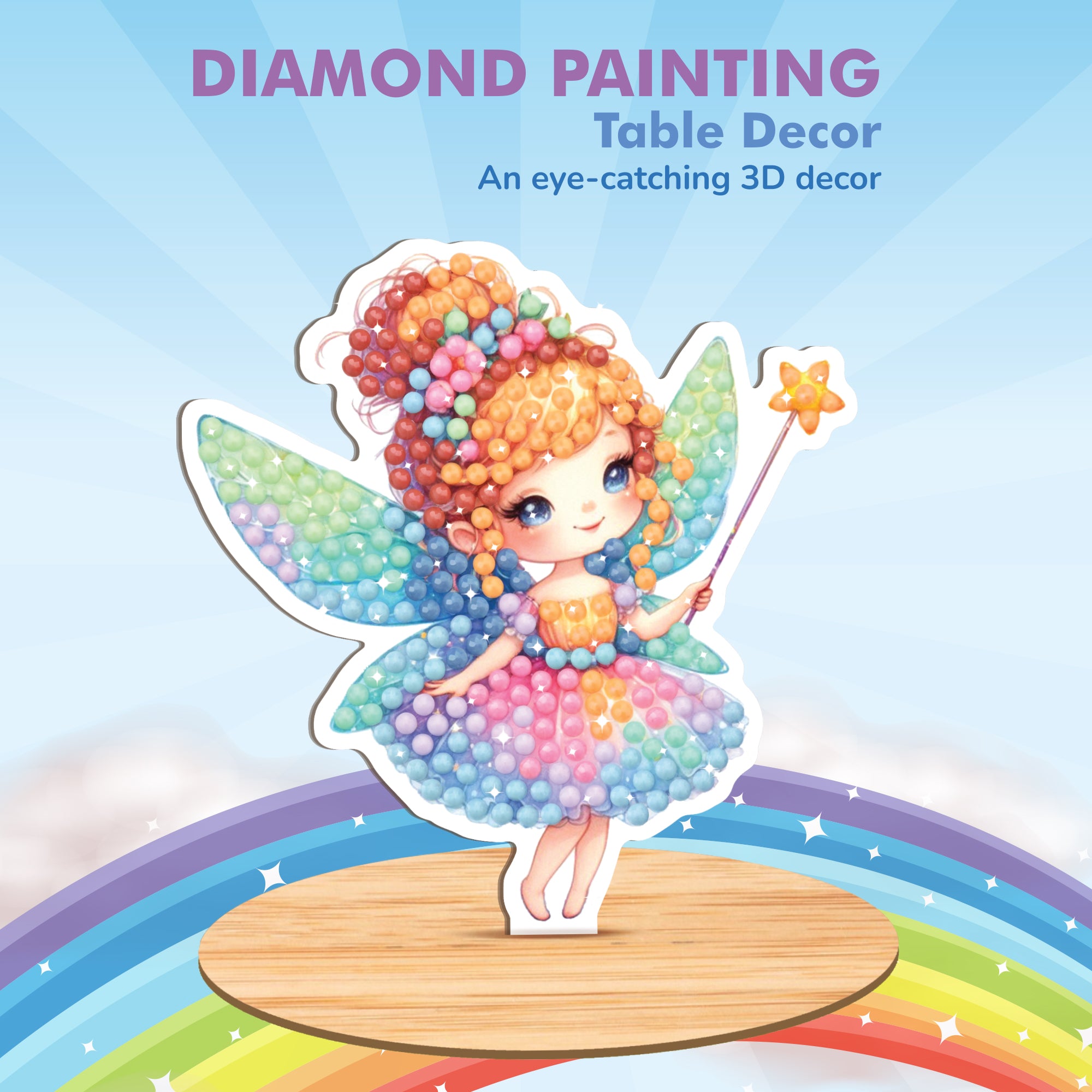 Diamond Painting Table Decor Fairy 10.5 X 11.2cm 1pc Box