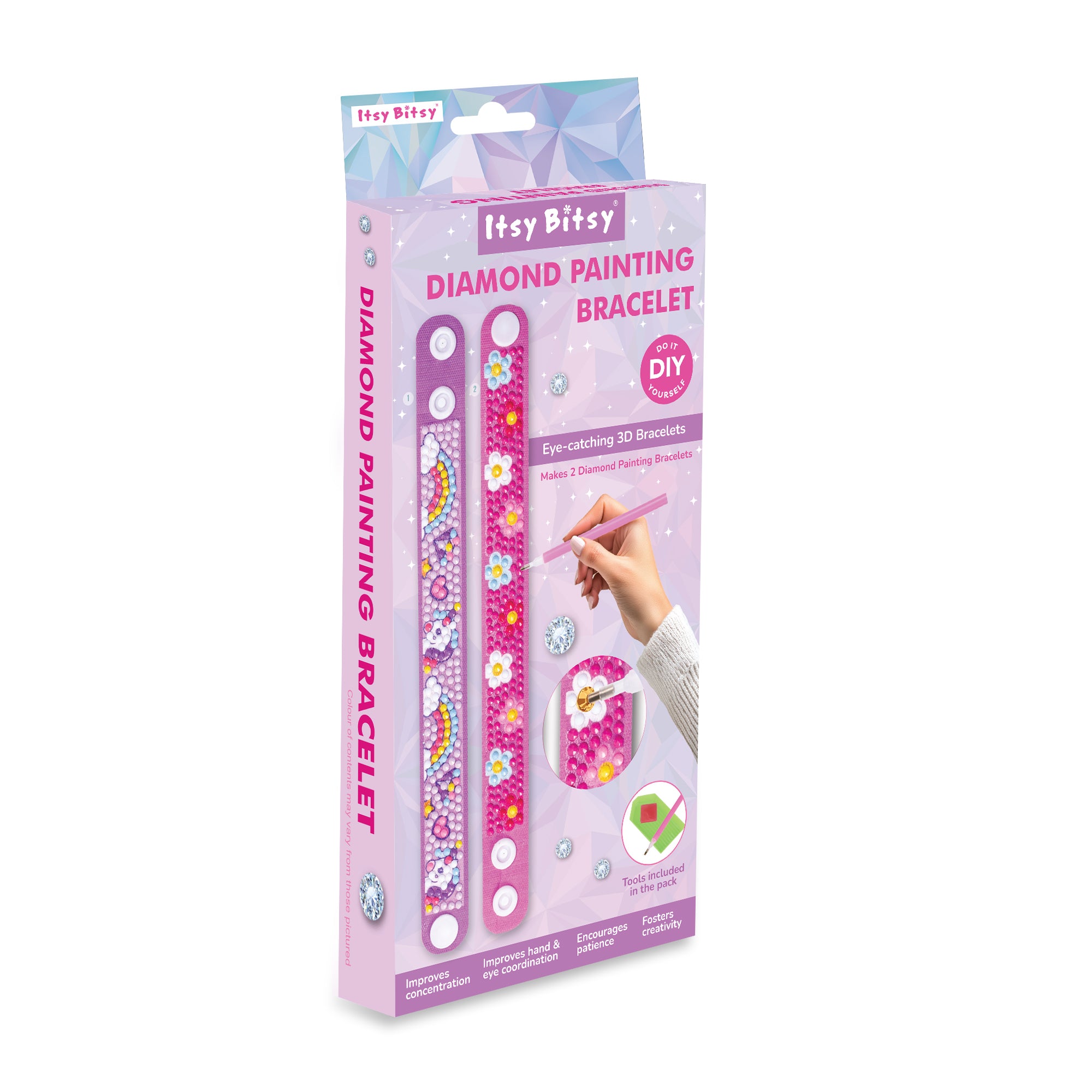 Diamond Art Bracelets 2 X 20.5 cm 2pc Box