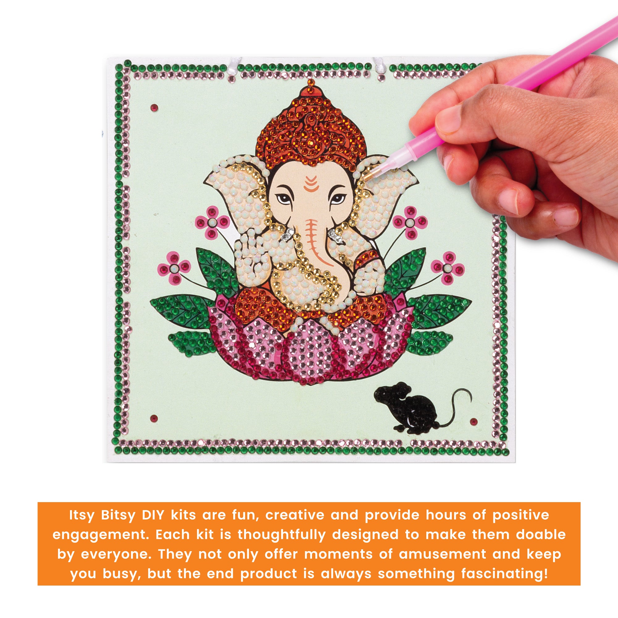 DIY Diamond Painting Kit Ganesha 6 X 6inch 1 Box