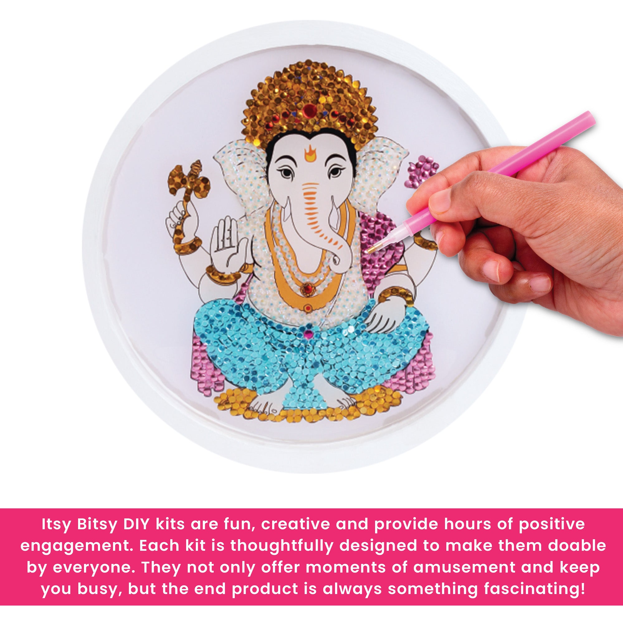 DIY Diamond Resin Decor Kit Ganesha 8 X 8inch 1 Box
