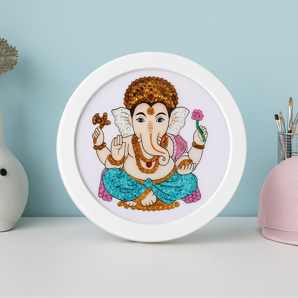 DIY Diamond Resin Decor Kit Ganesha 8 X 8inch 1 Box