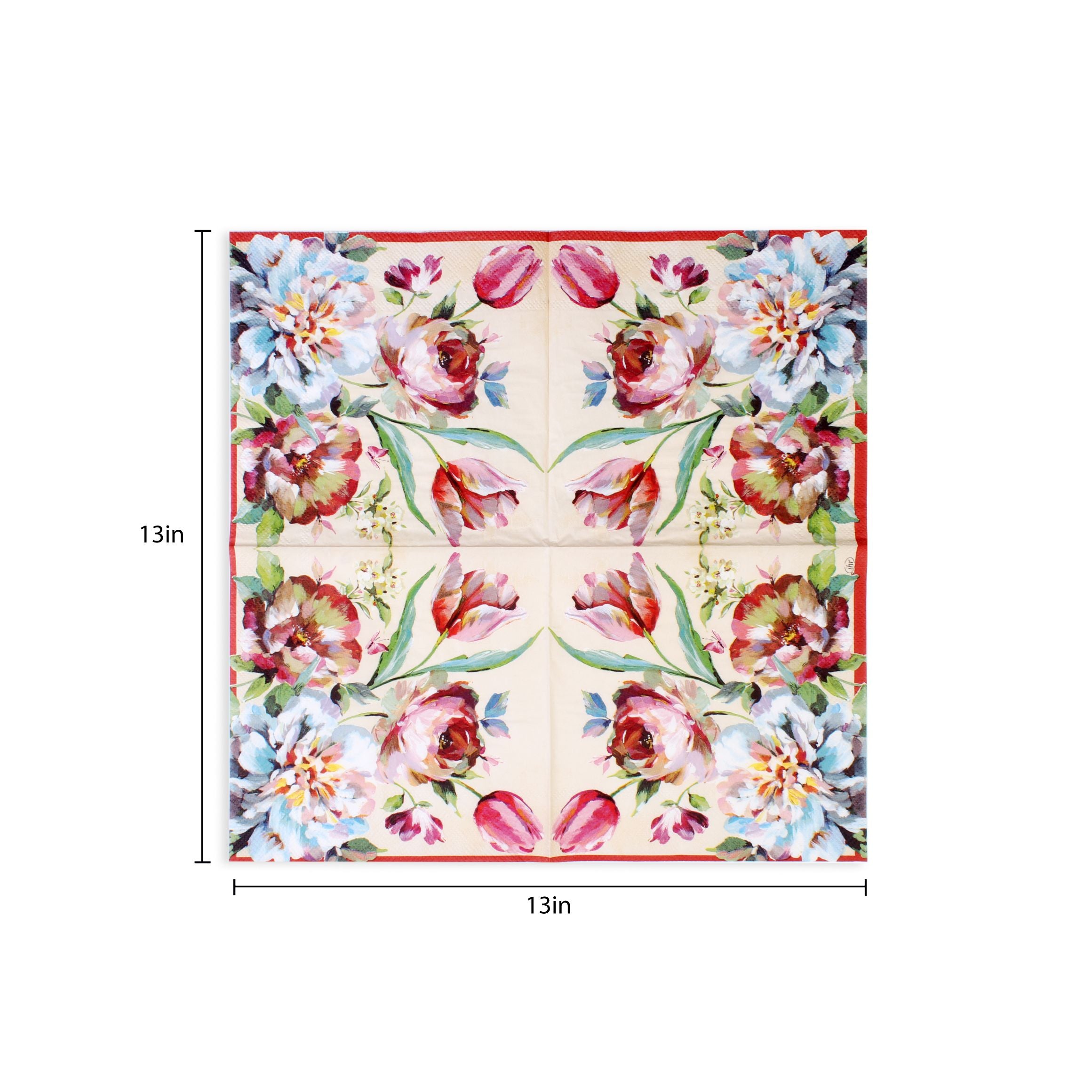 Decoupage Napkin Flora Art 13 X 13Inch 3Ply 1Pc Pb Ib