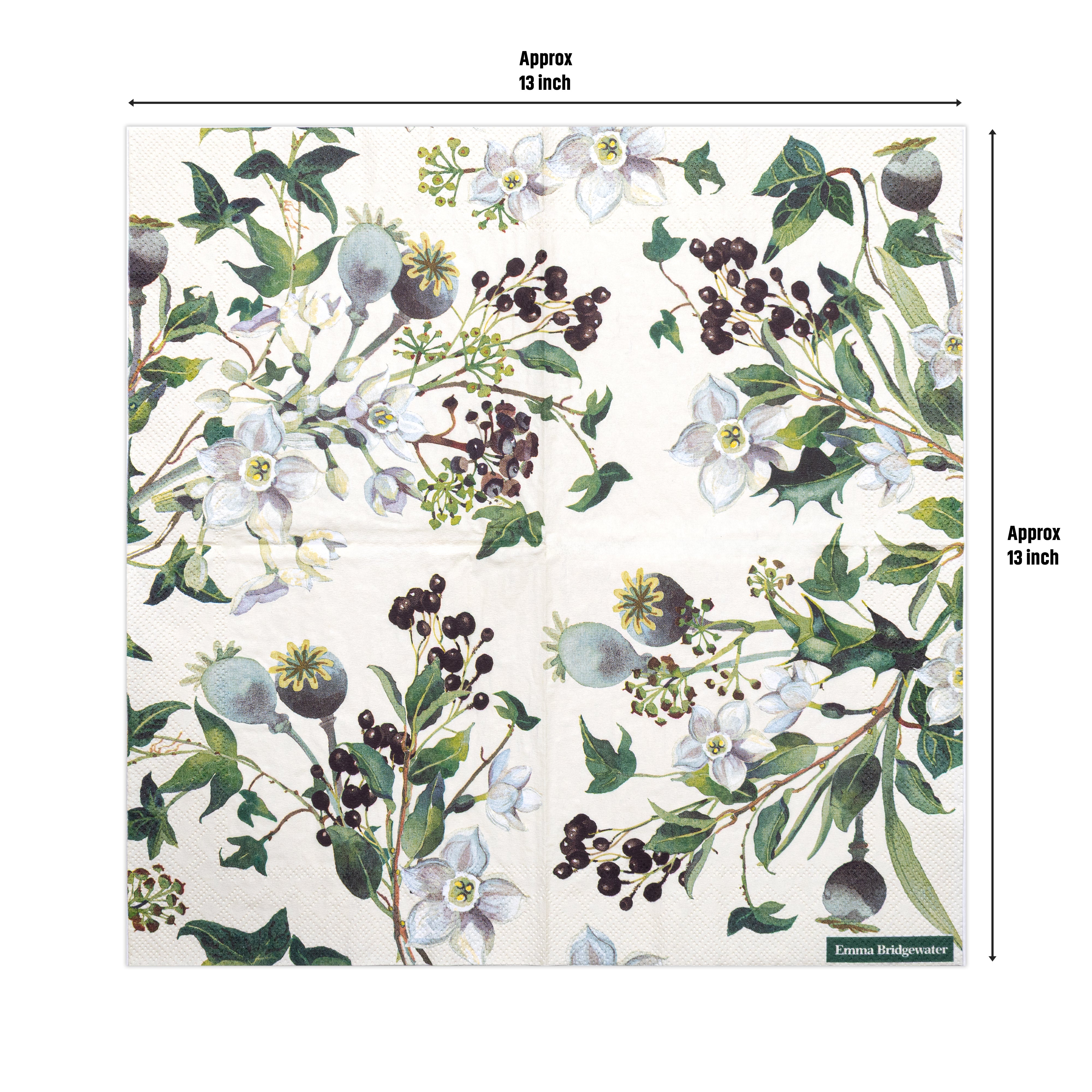 Decoupage Napkin Poppy Berry 13 X 13inch 3PLY 1pc