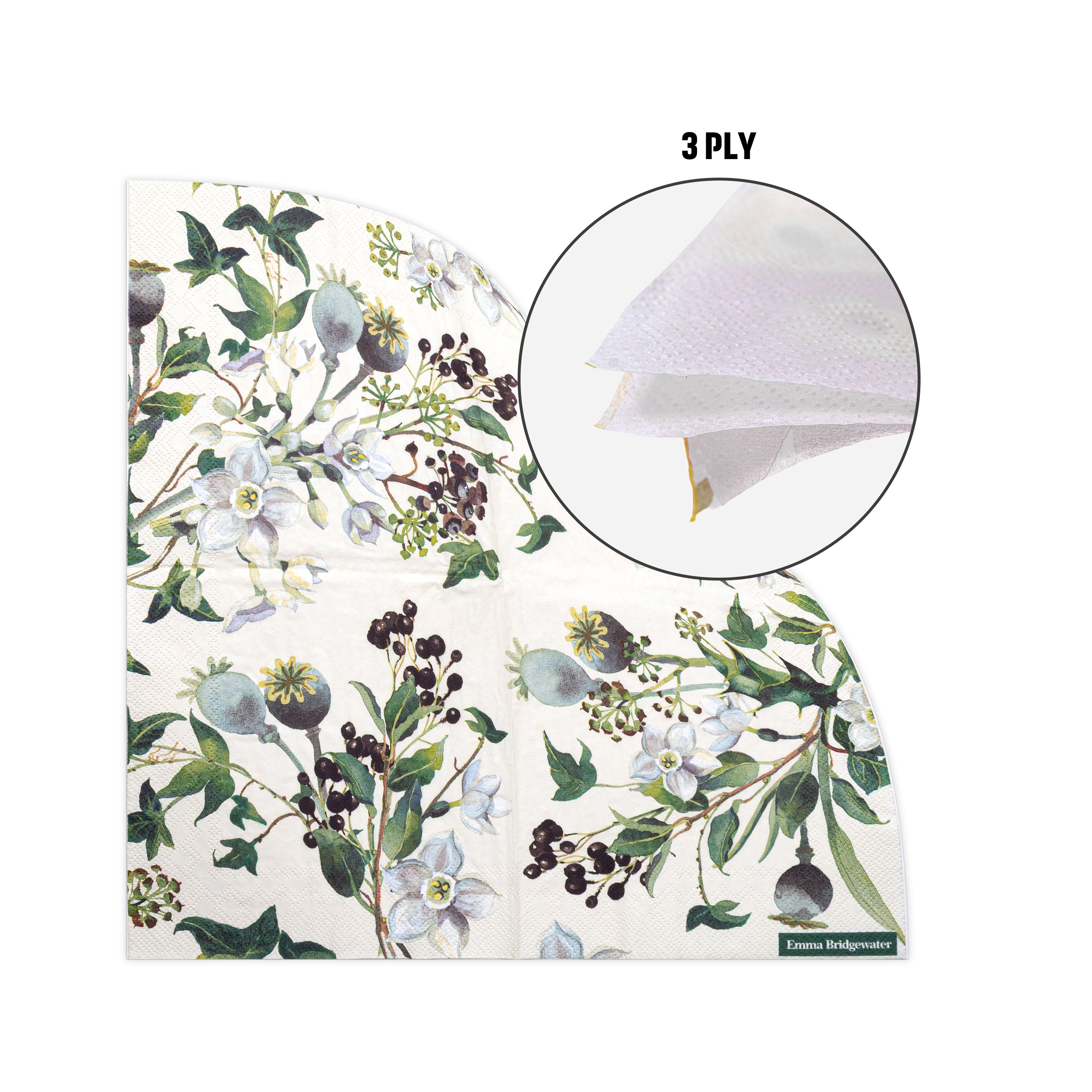 Decoupage Napkin Poppy Berry 13 X 13inch 3PLY 1pc