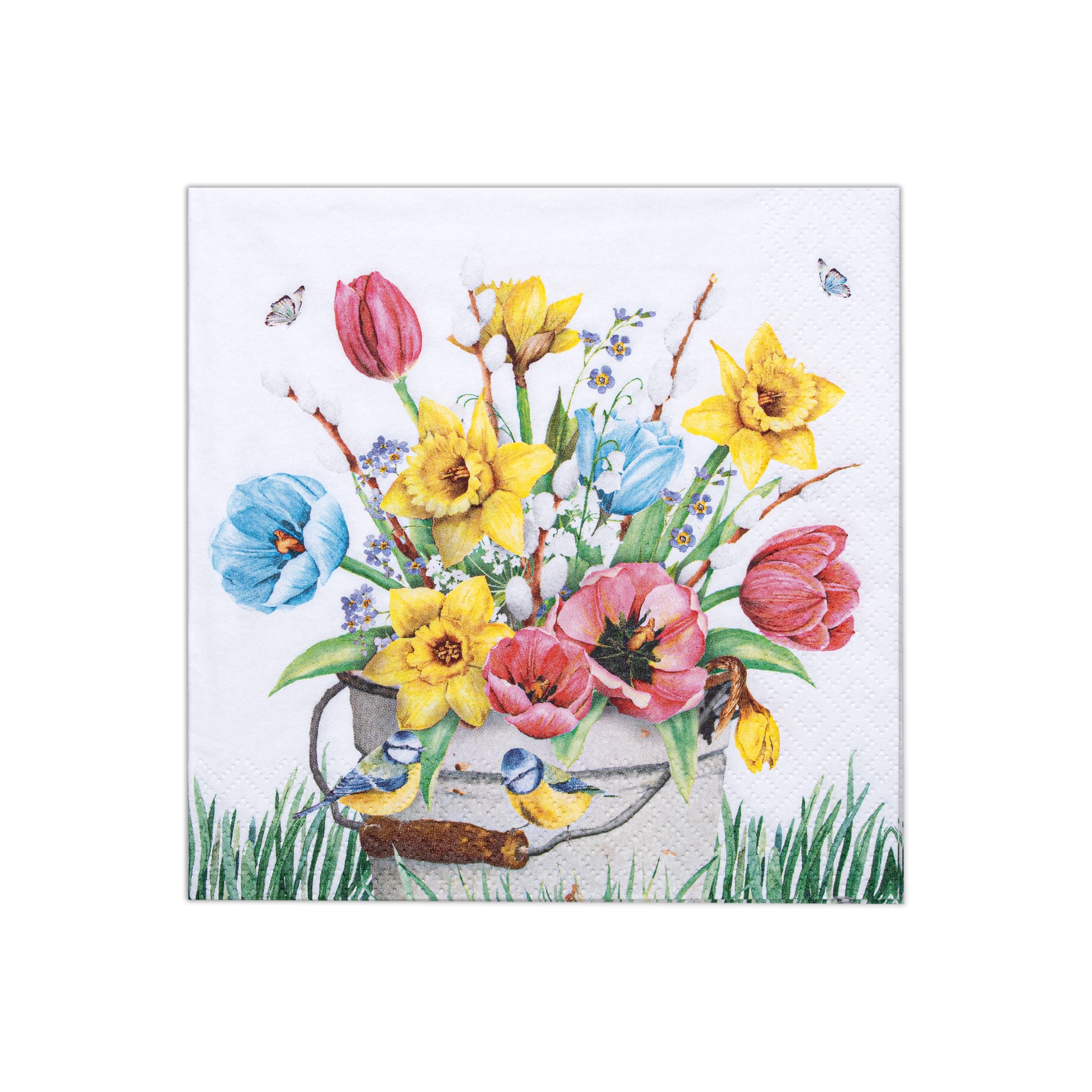 Decoupage Napkin Daffodils and Tulips 13 X 13inch 3PLY 1pc