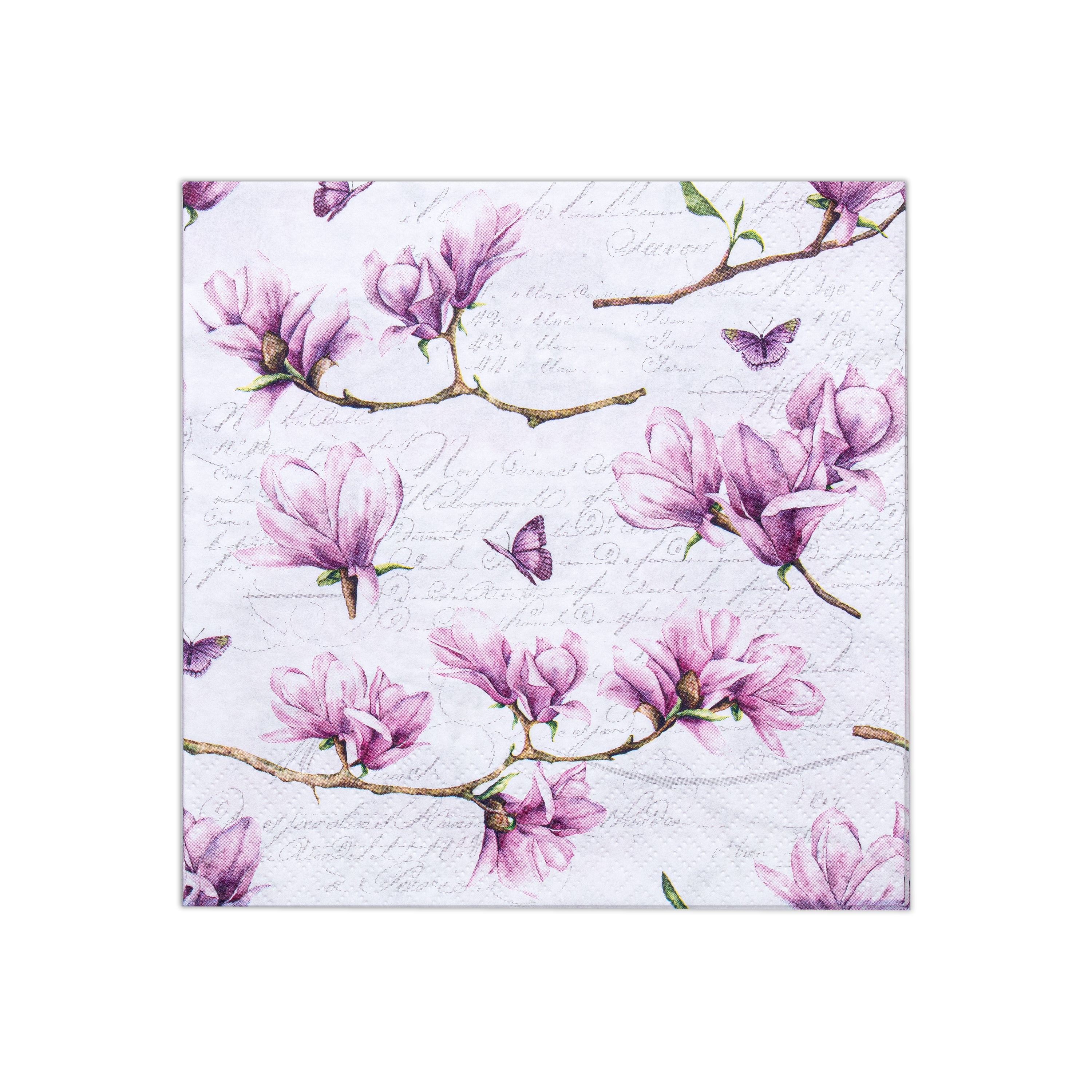 Decoupage Napkin Pink Magnolia 13 X 13inch 3PLY 1pc