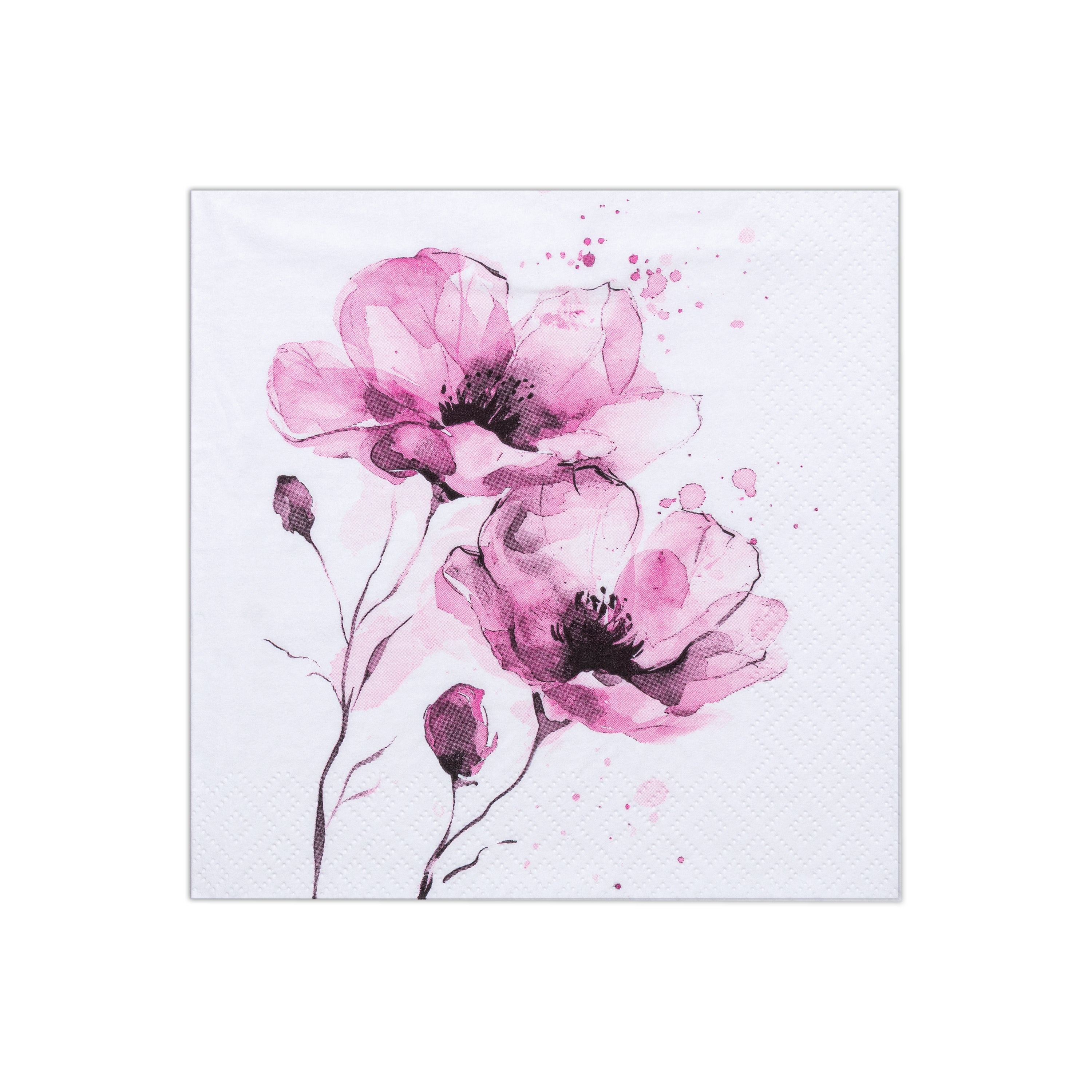 Decoupage Napkin Ruby Blossom 13 X 13inch 3PLY 1pc