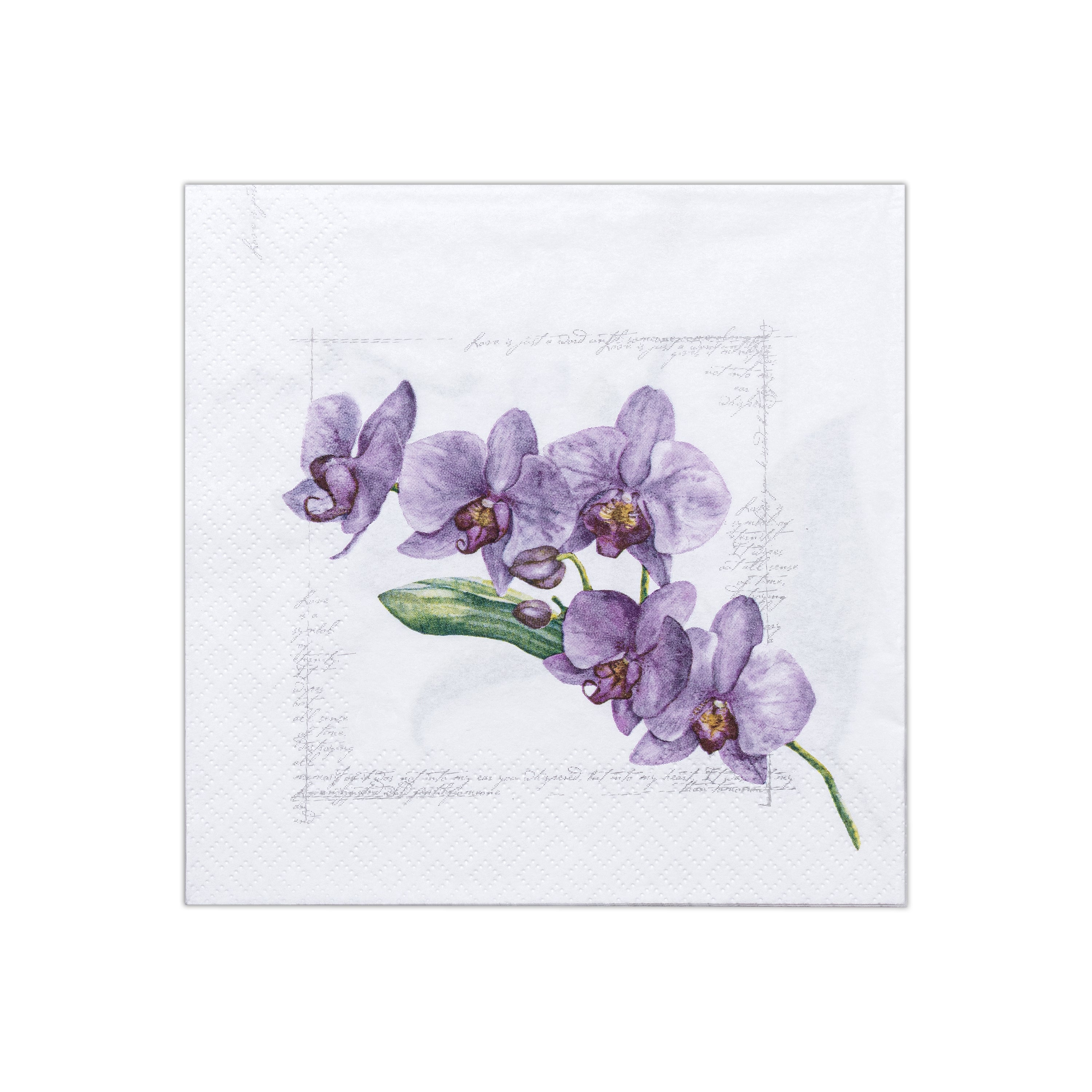 Decoupage Napkin Lavender Orchid 13 X 13inch 3PLY 1pc