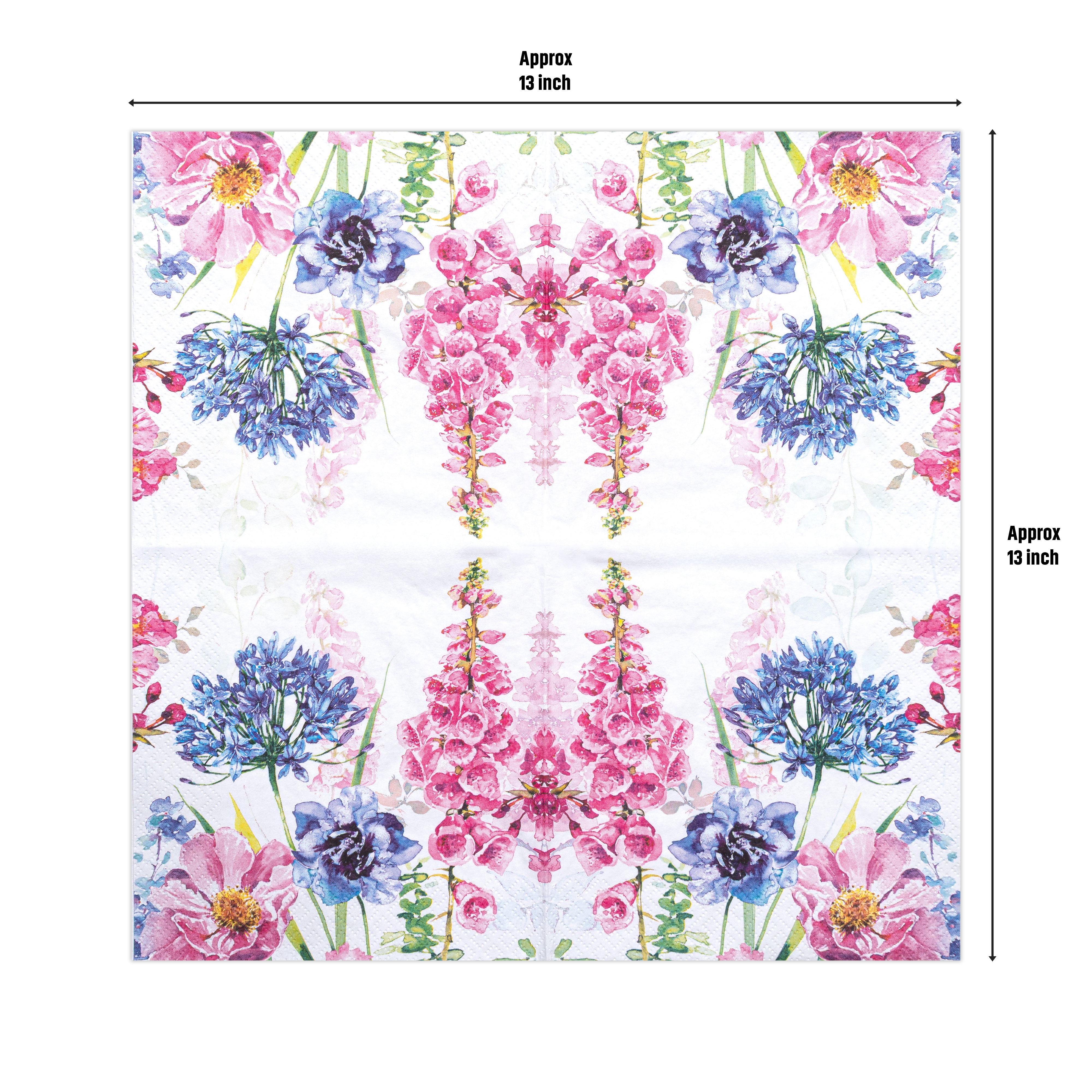 Decoupage Napkin Wildflower Valley 13 X 13inch 3PLY 1pc