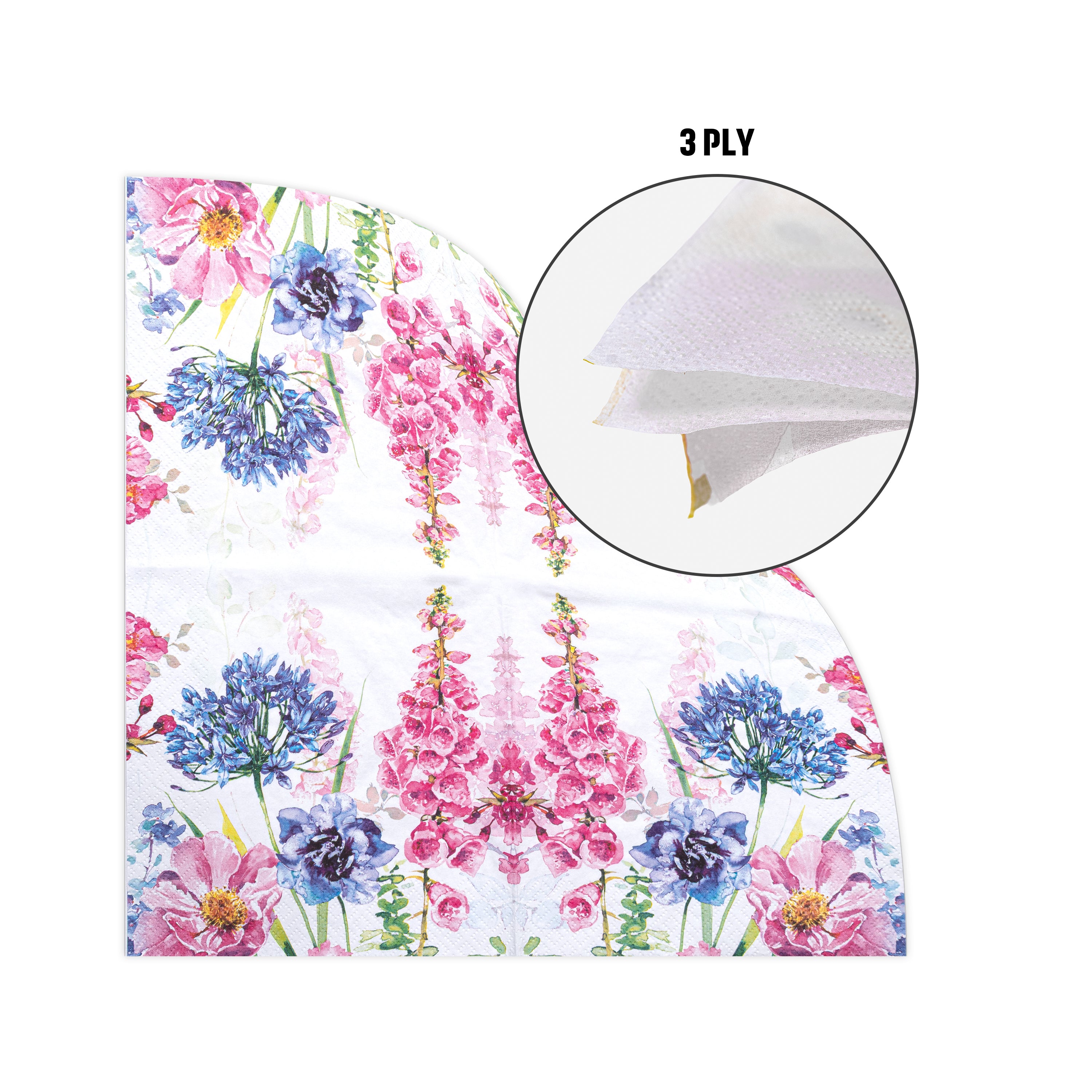 Decoupage Napkin Wildflower Valley 13 X 13inch 3PLY 1pc