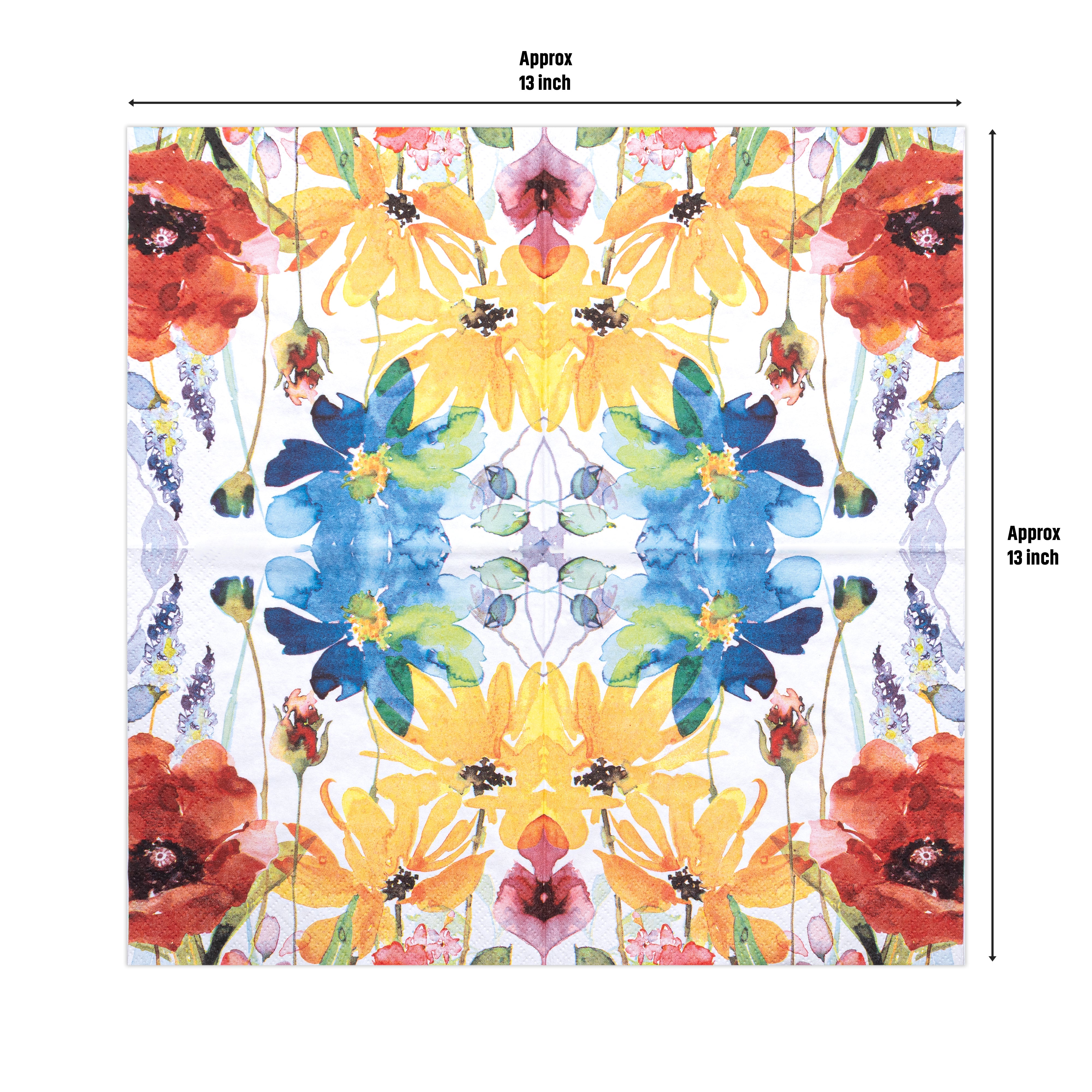 Decoupage Napkin Floral Brilliance 13 X 13inch 3PLY 1pc