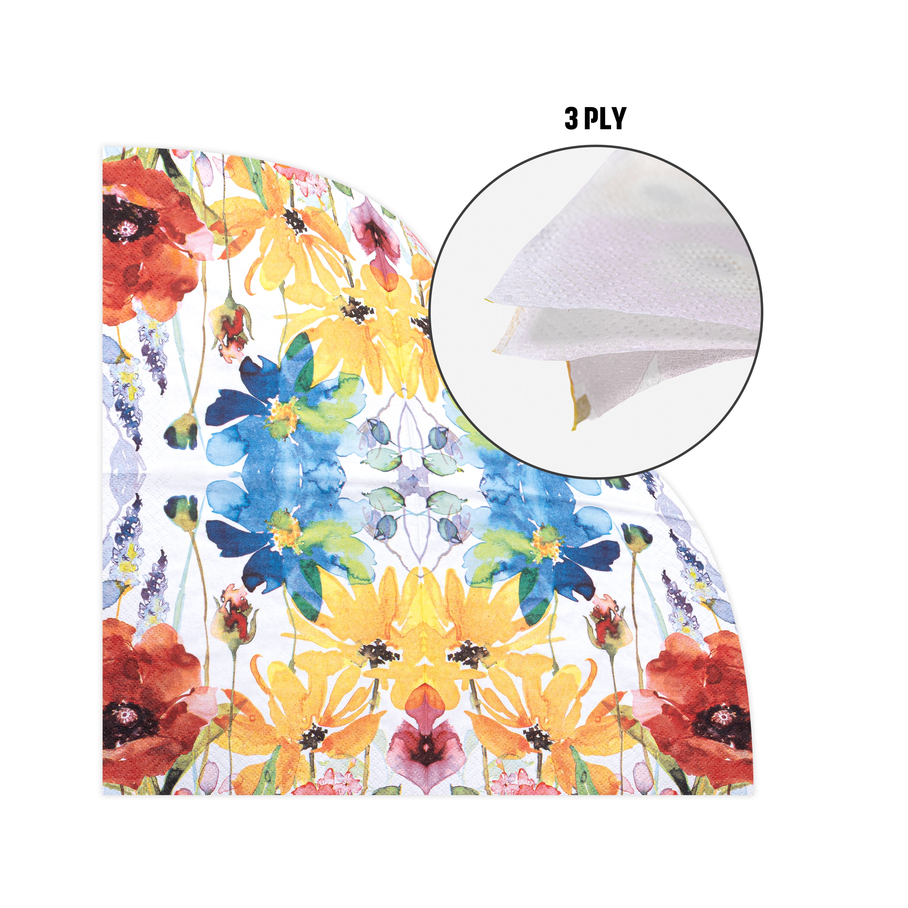 Decoupage Napkin Floral Brilliance 13 X 13inch 3PLY 1pc