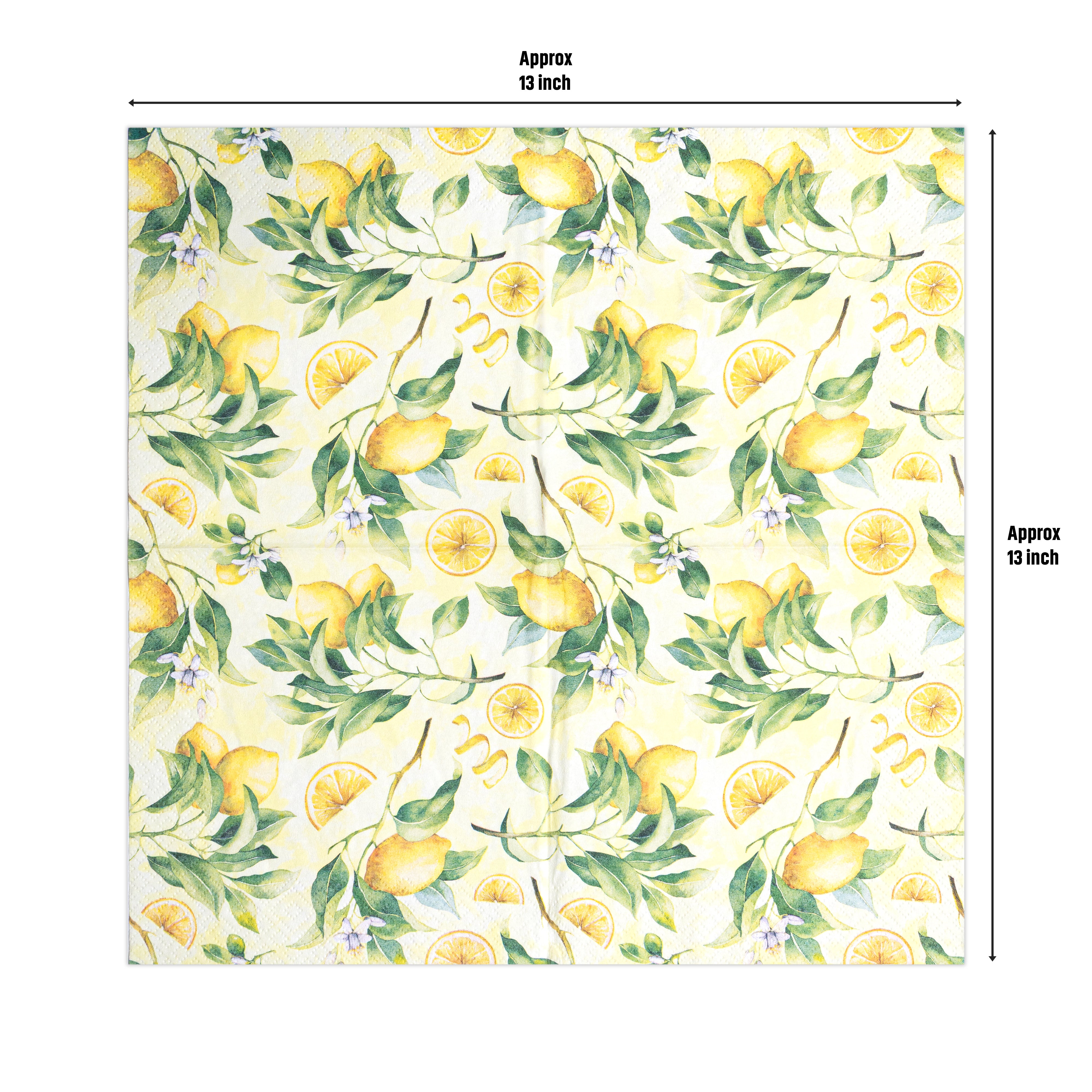 Decoupage Napkin Wild Lemon 13 X 13inch 3PLY 1pc