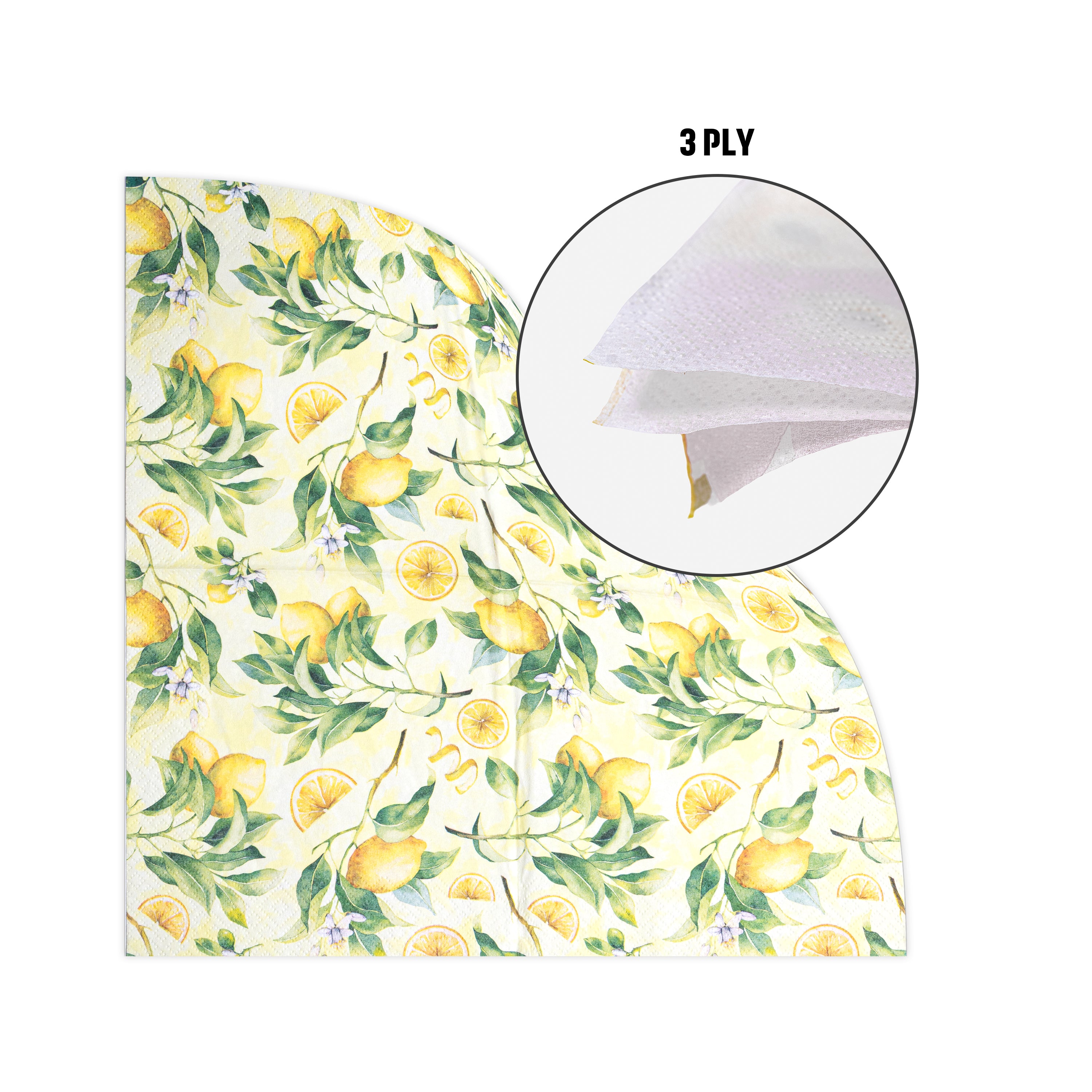 Decoupage Napkin Wild Lemon 13 X 13inch 3PLY 1pc