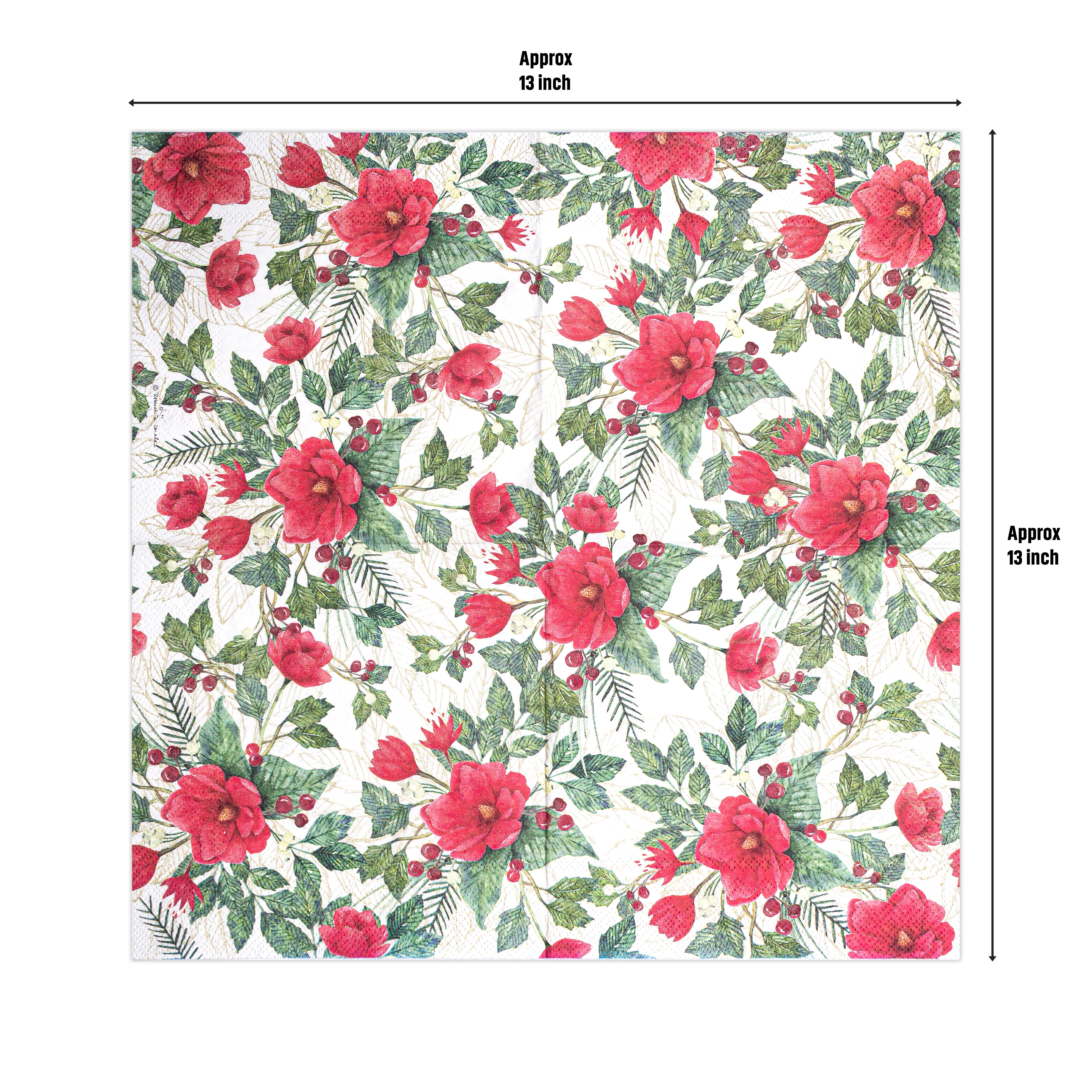 Decoupage Napkin scarlet Magnolia 13 X 13inch 3PLY 1pc