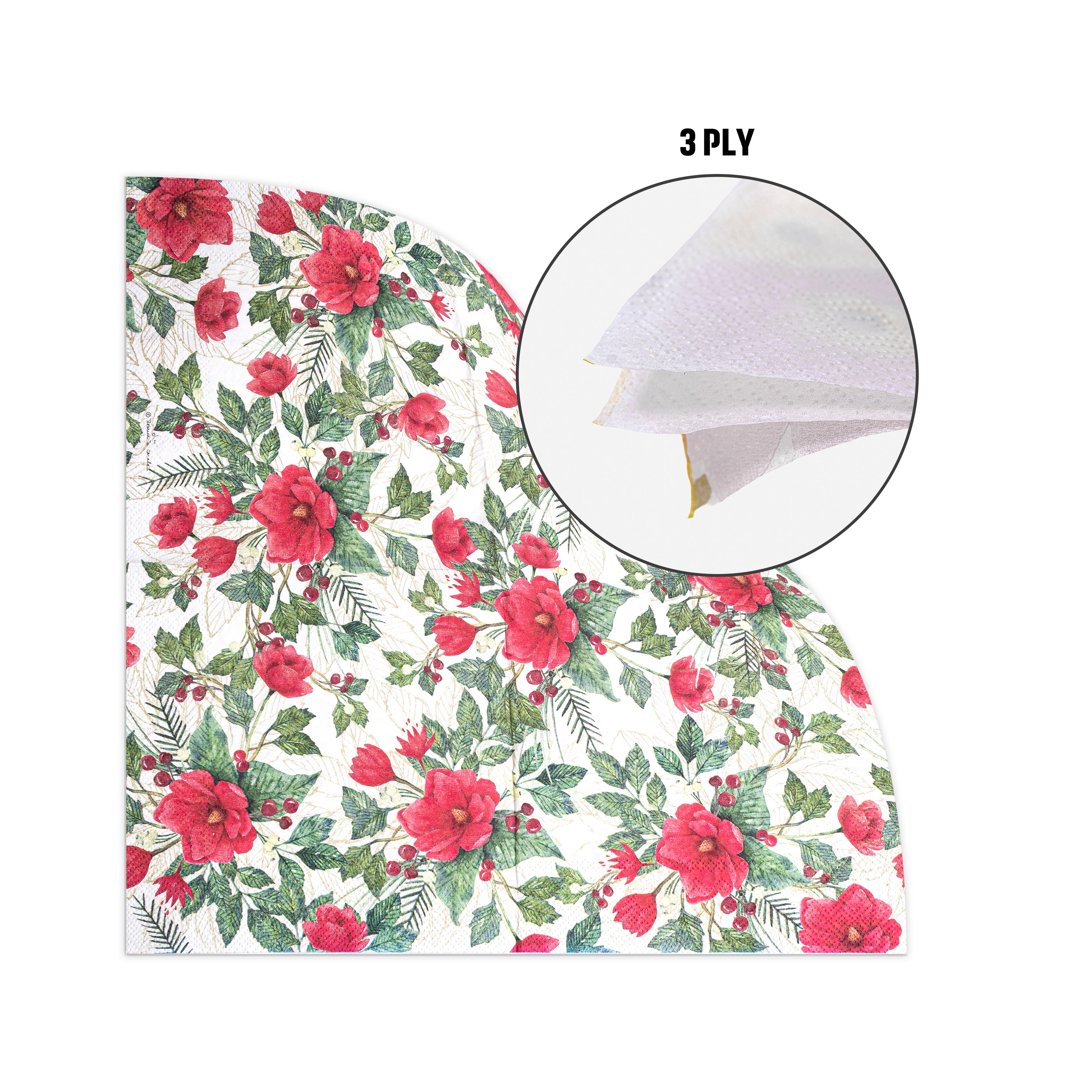 Decoupage Napkin scarlet Magnolia 13 X 13inch 3PLY 1pc