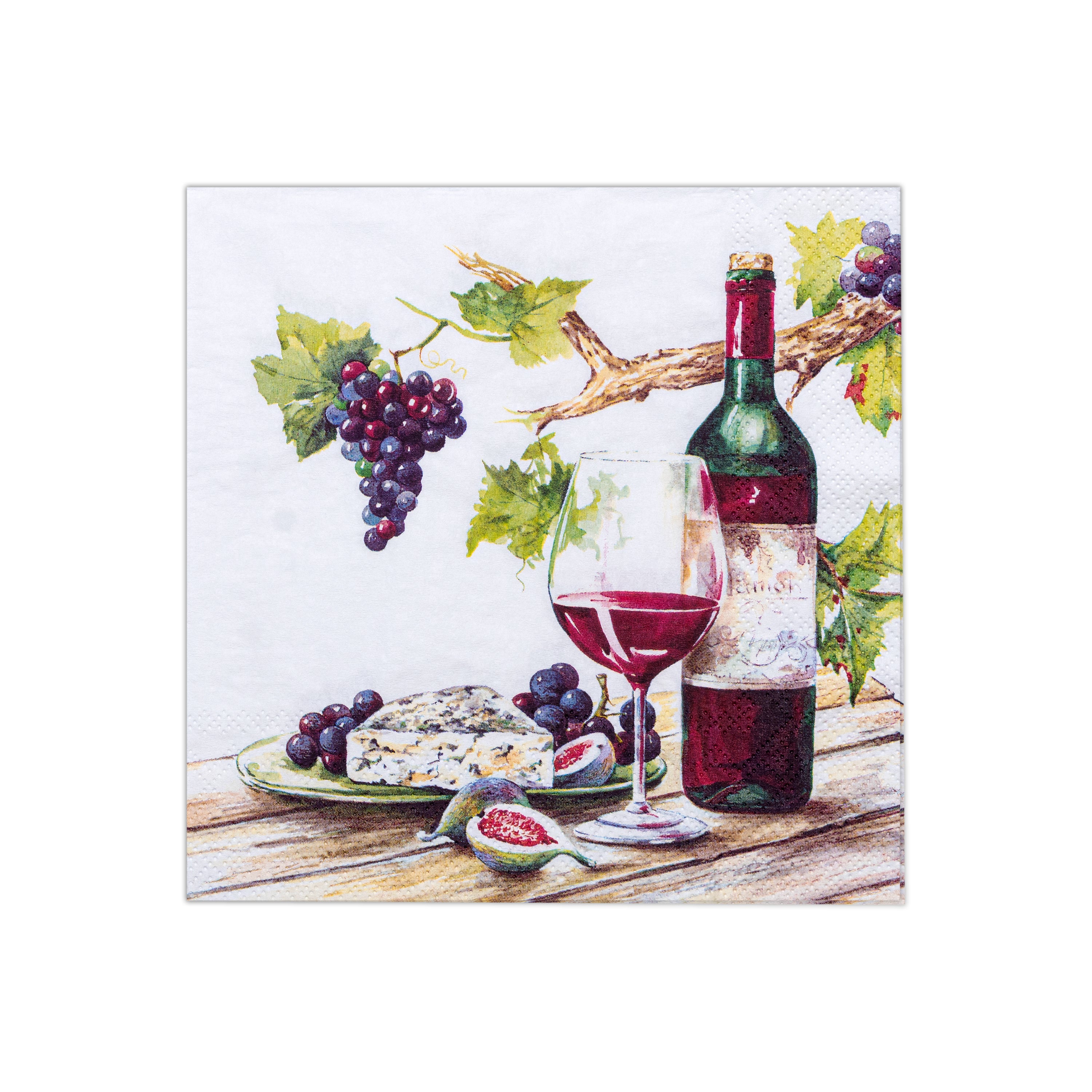 Decoupage Napkin Wine Delight 13 X 13inch 3PLY 1pc
