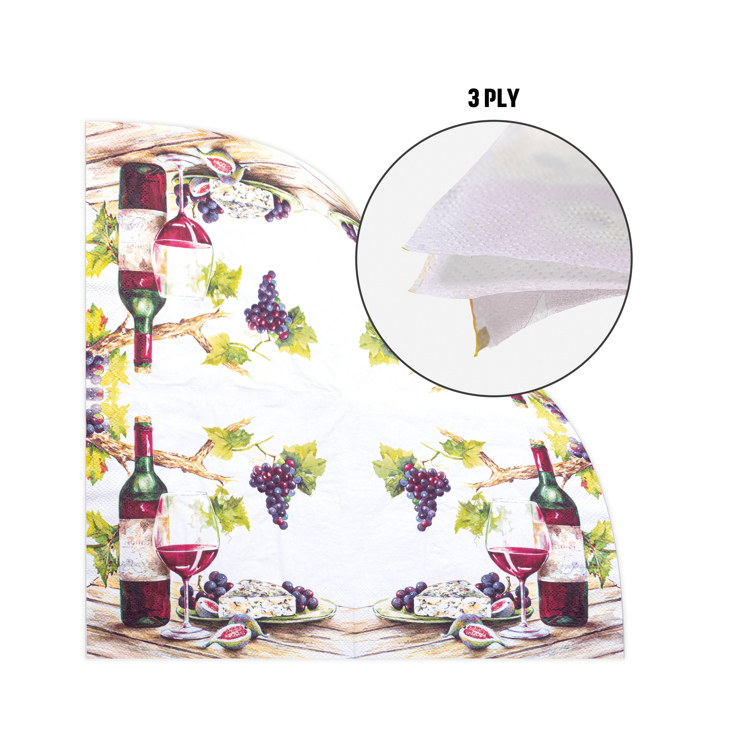 Decoupage Napkin Wine Delight 13 X 13inch 3PLY 1pc