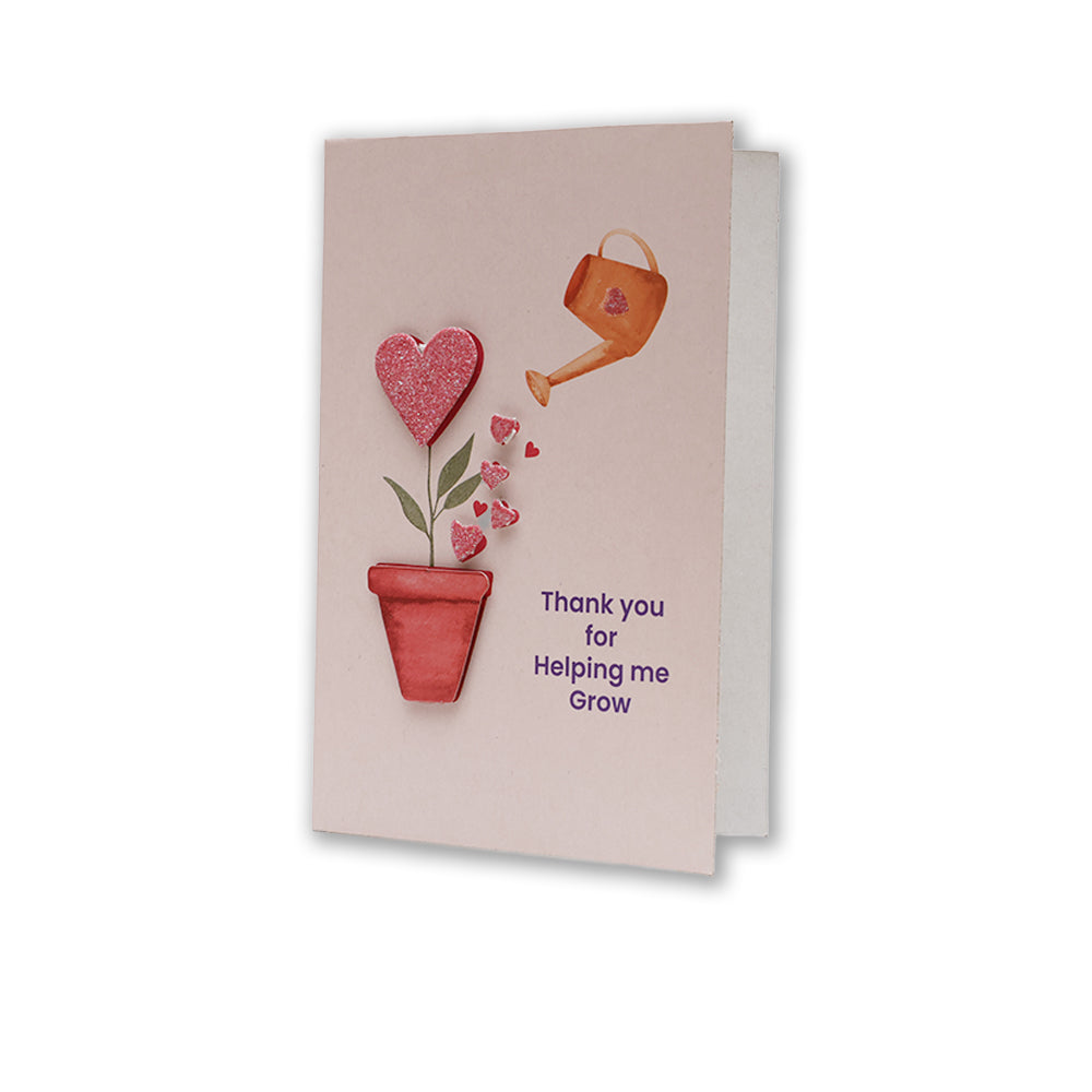 Greeting Card & Envelope Helping Me Grow 4 X 6 inch