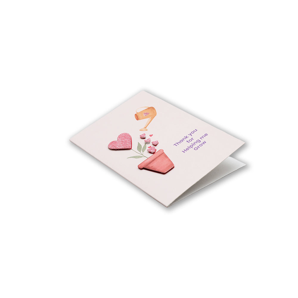 Greeting Card & Envelope Helping Me Grow 4 X 6 inch